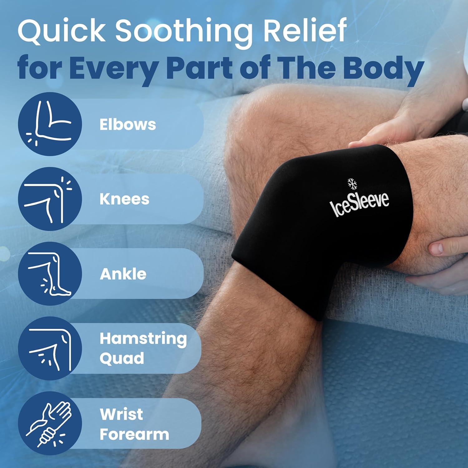 Manga de Hielo Reutilizable IceSleeve para Codo y Rodilla - Negro