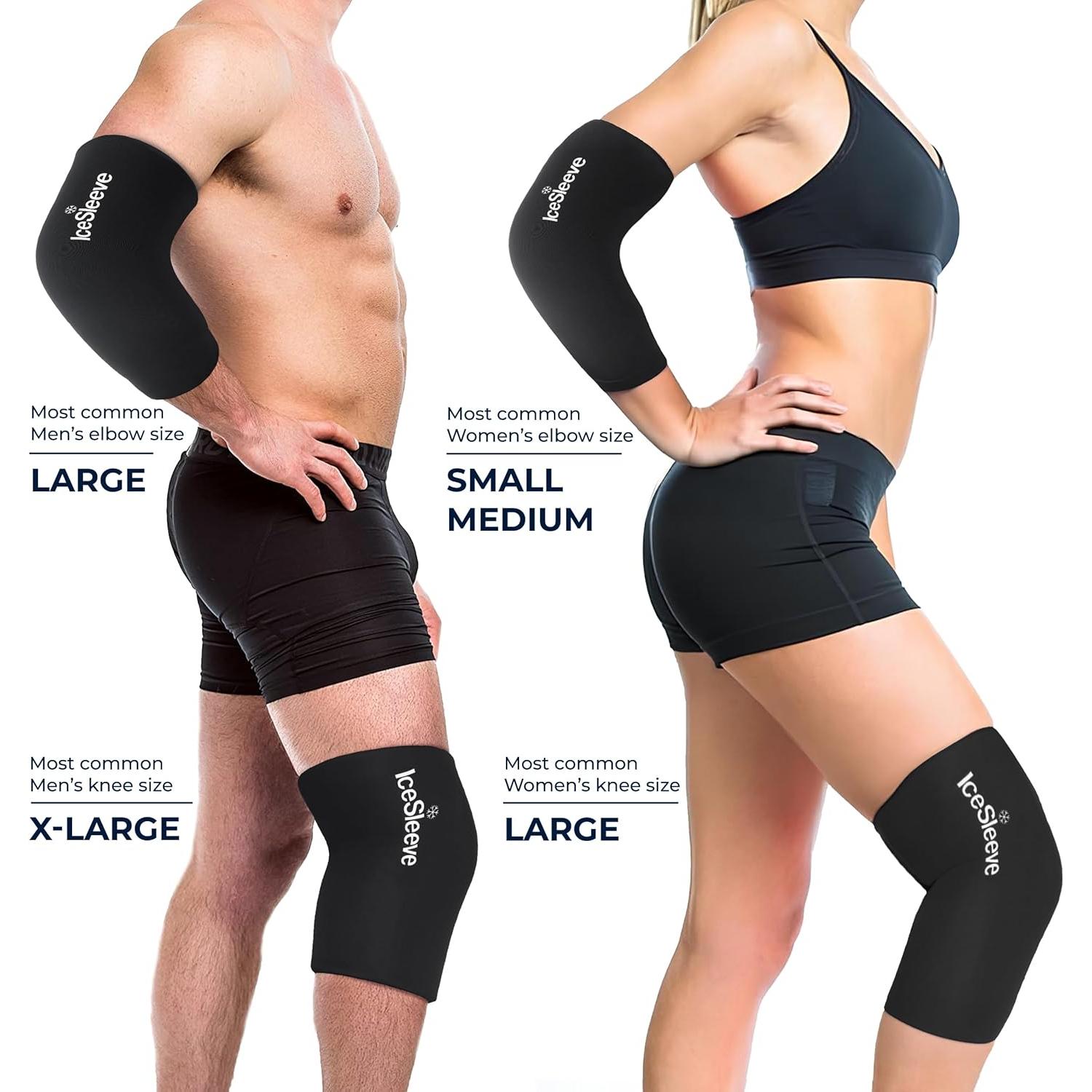 Manga de Hielo Reutilizable IceSleeve para Codo y Rodilla - Negro