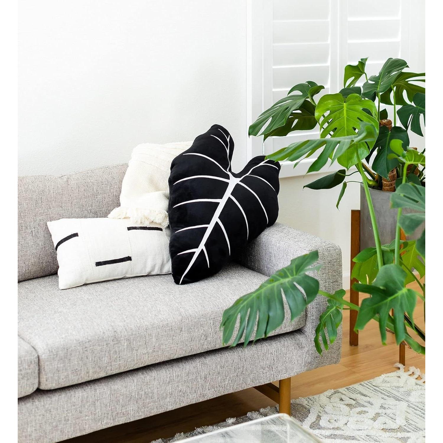 Almohada Decorativa Hoja Alocasia Frydek Co. Filosofía Verde