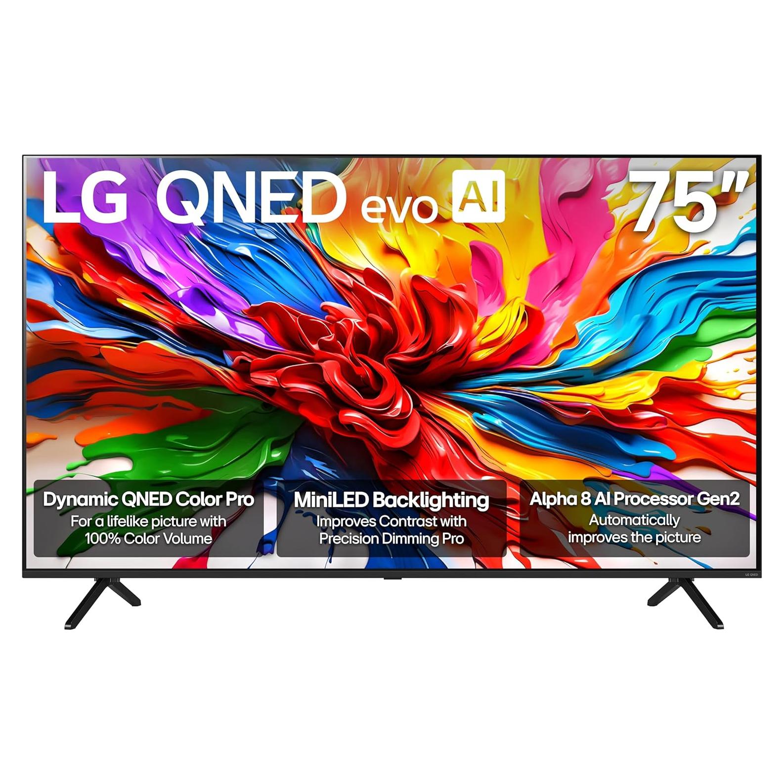 Televisor Inteligente LG 75" QNED evo AI 4K Mini LED Dolby Atmos