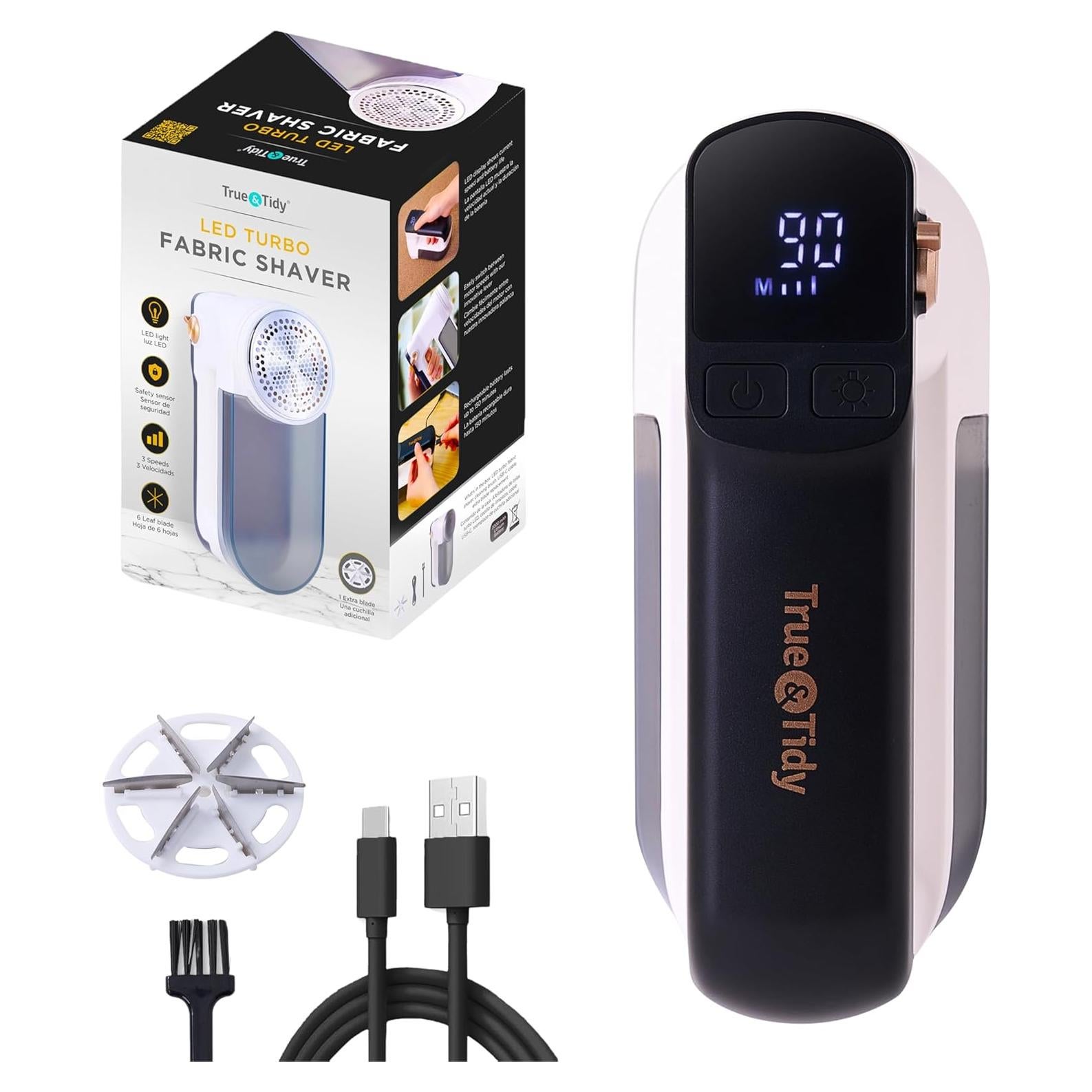 Afeitadora de Tela Inalámbrica True & Tidy Turbo LED 6 Hojas