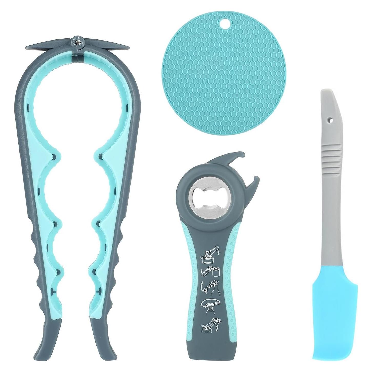 Abrebotellas 5 en 1 Amroicus para Personas Mayores - Azul