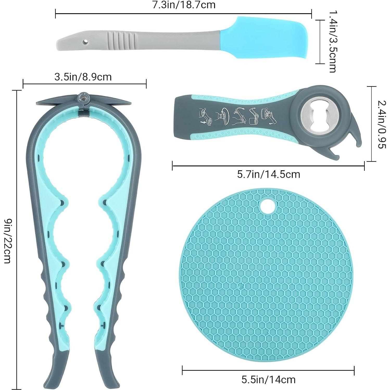 Abrebotellas 5 en 1 Amroicus para Personas Mayores - Azul