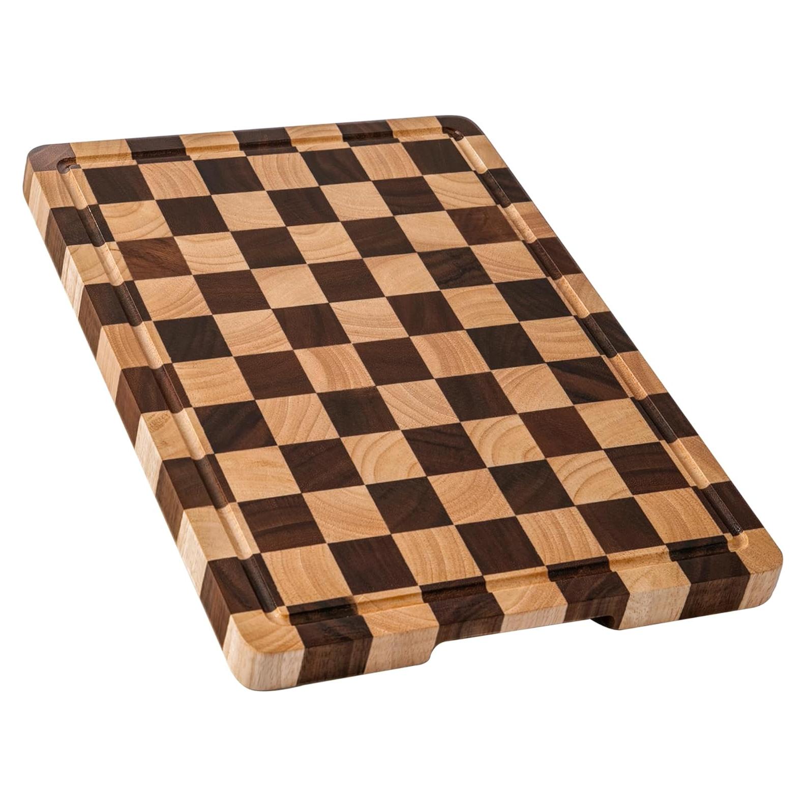 Tabla de Cortar de Madera Acacia THETCHRY 42x29.5cm con Surcos