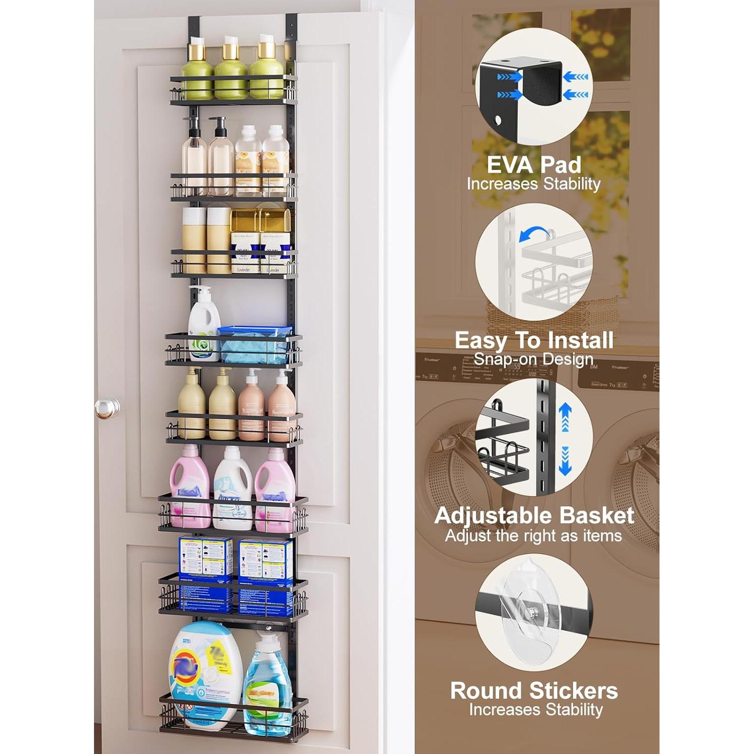 Organizador de Despensa Delamu 9 Niveles Metal Negro 30.48 cm