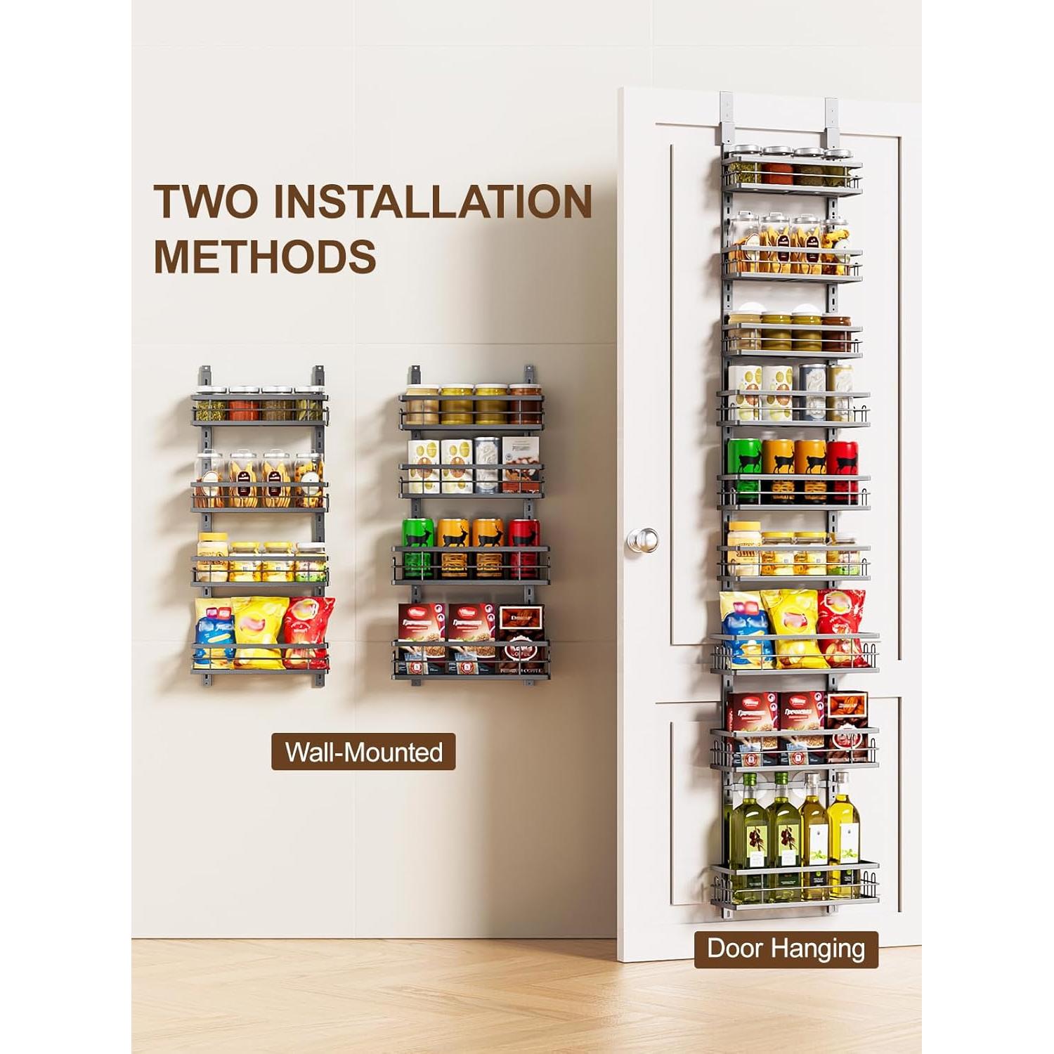 Organizador de Despensa Delamu 9 Niveles Metal Negro 30.48 cm