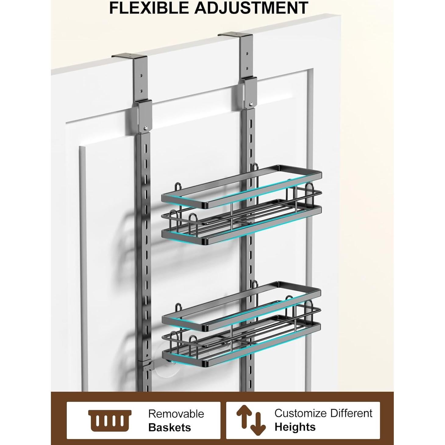 Organizador de Despensa Delamu 9 Niveles Metal Negro 30.48 cm