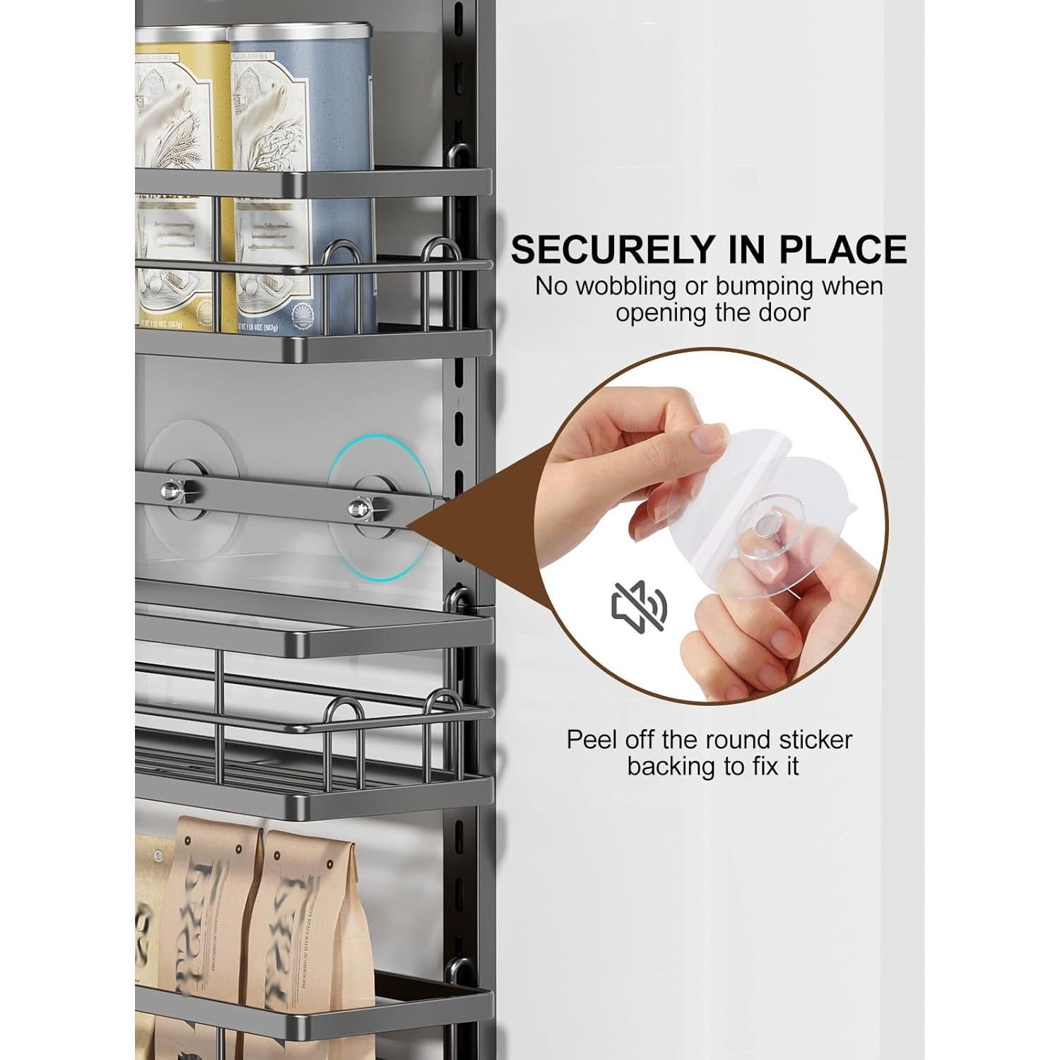 Organizador de Despensa Delamu 9 Niveles Metal Negro 30.48 cm