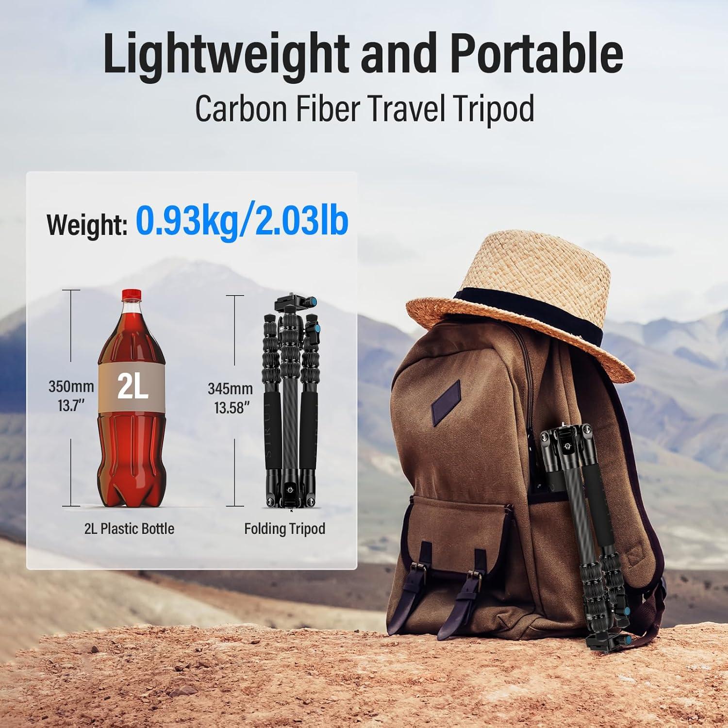 Trípode de Viaje SIRUI Traveler 5CX Fibra de Carbono 10kg