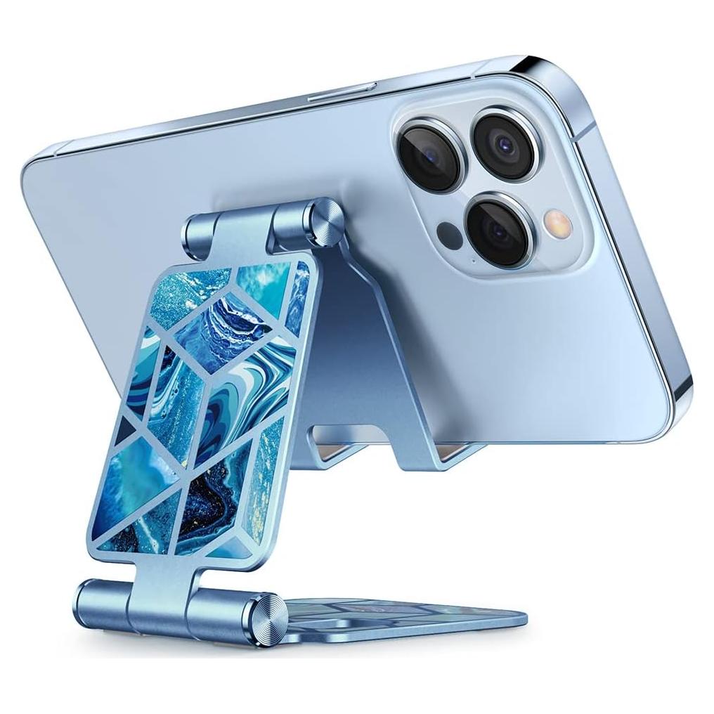 Soporte Plegable para Teléfono i-Blason Azul, Compatible con iPhone y Android