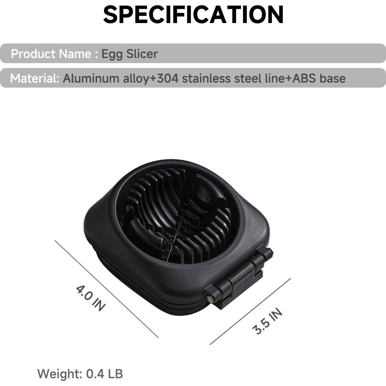 Cortador de Huevos Doble SYXLTSH de Acero Inoxidable - Negro