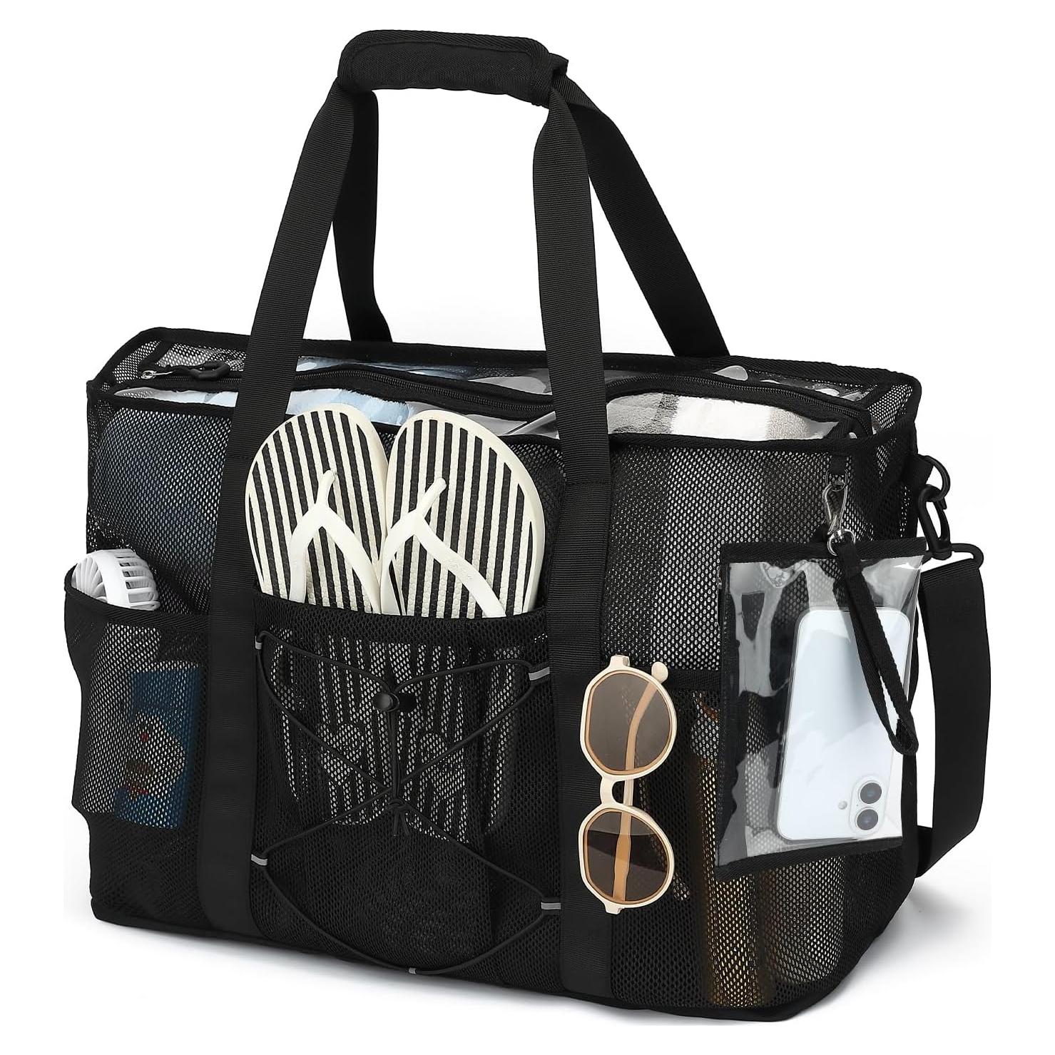 Bolsa de Playa Plegable PIG PIG GIRL Extra Grande Negra