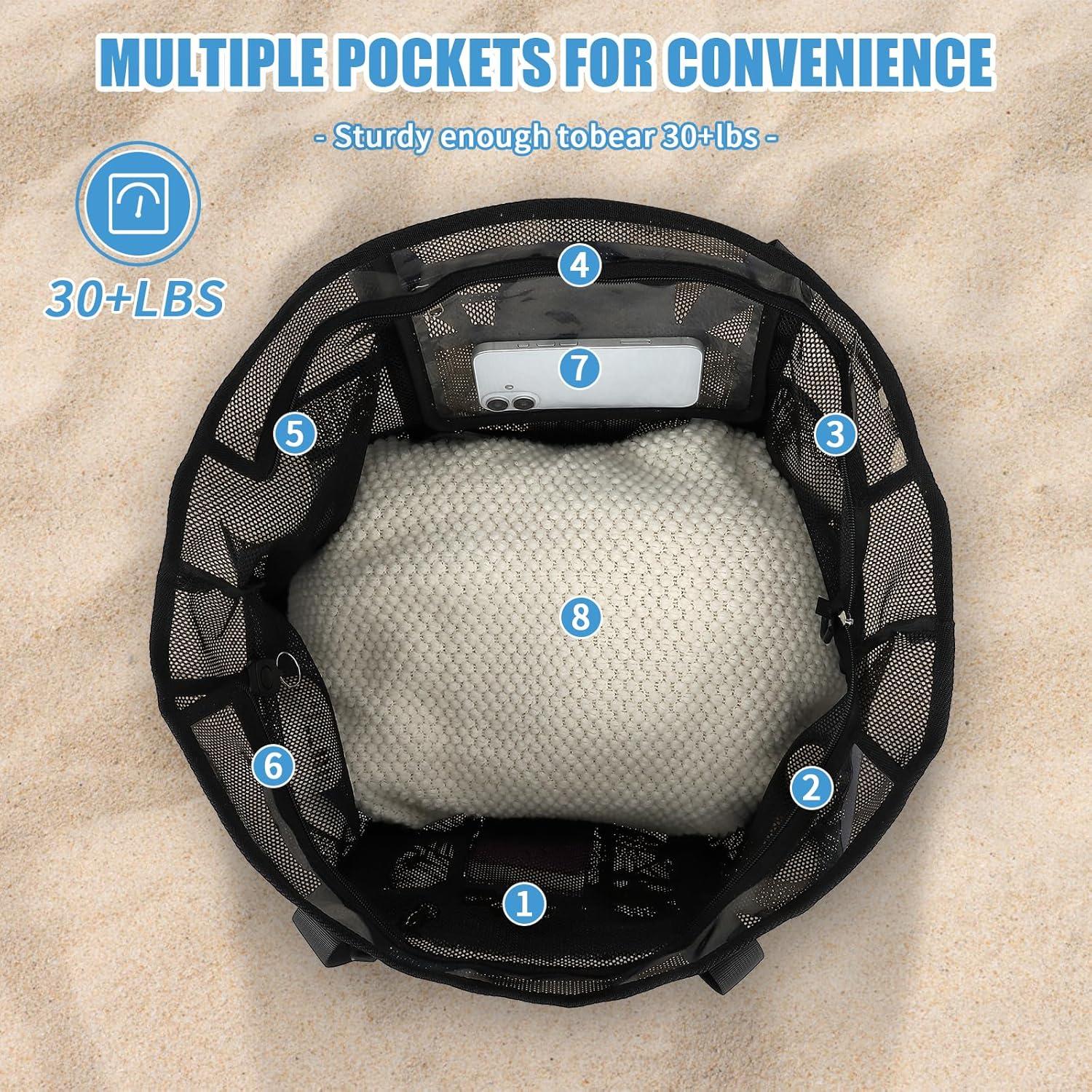 Bolsa de Playa Plegable PIG PIG GIRL Extra Grande Negra