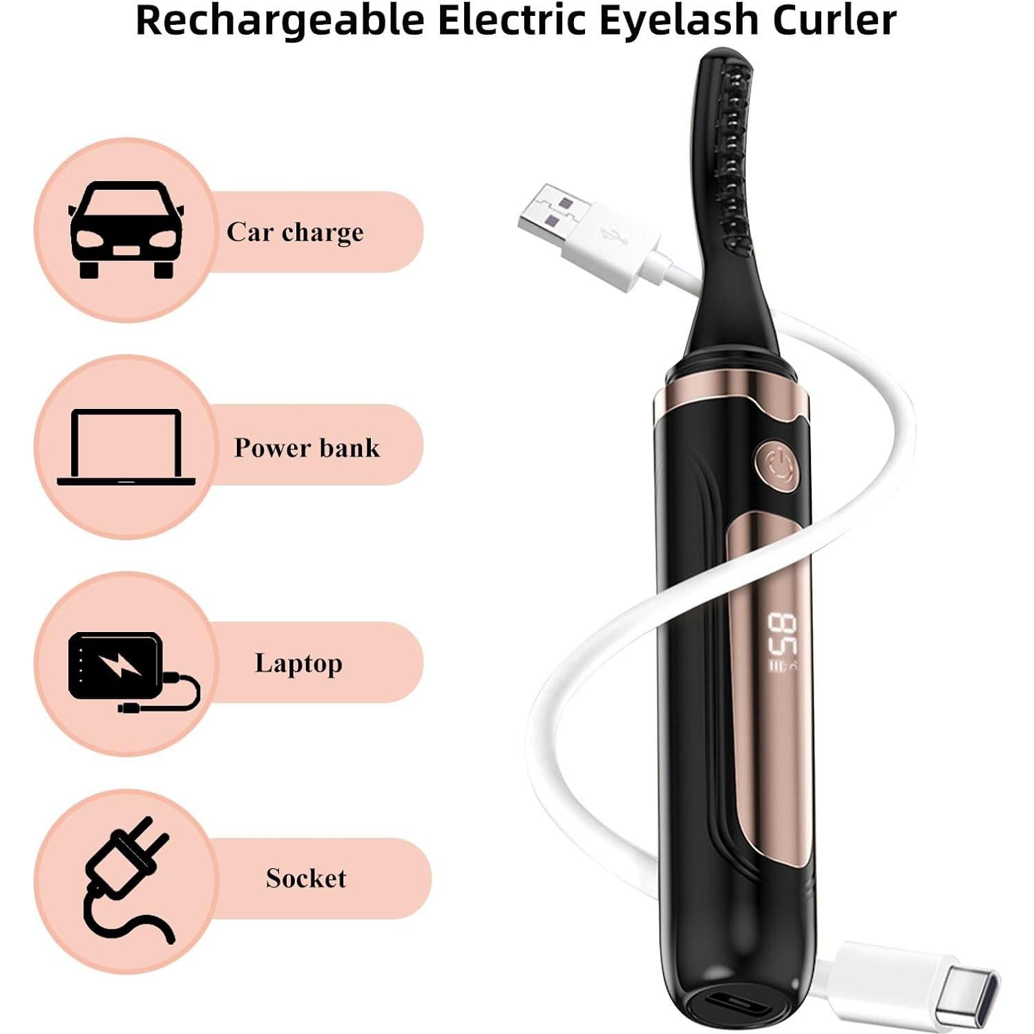 Rizadora de Pestañas Calentada Wrewing DDJM01 USB Negra