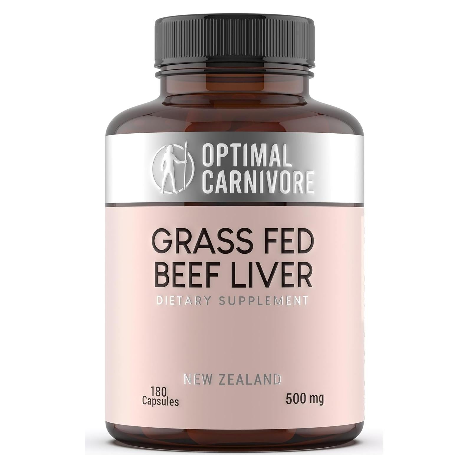 Cápsulas de Hígado de Res Optimal Carnivore 180 Unidades