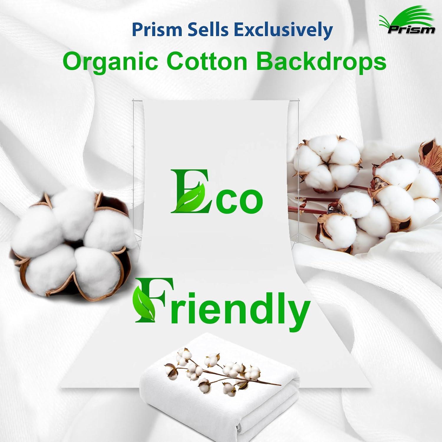 Fondo Prisma 9x5.5m Algodón Orgánico Verde Aterciopelado