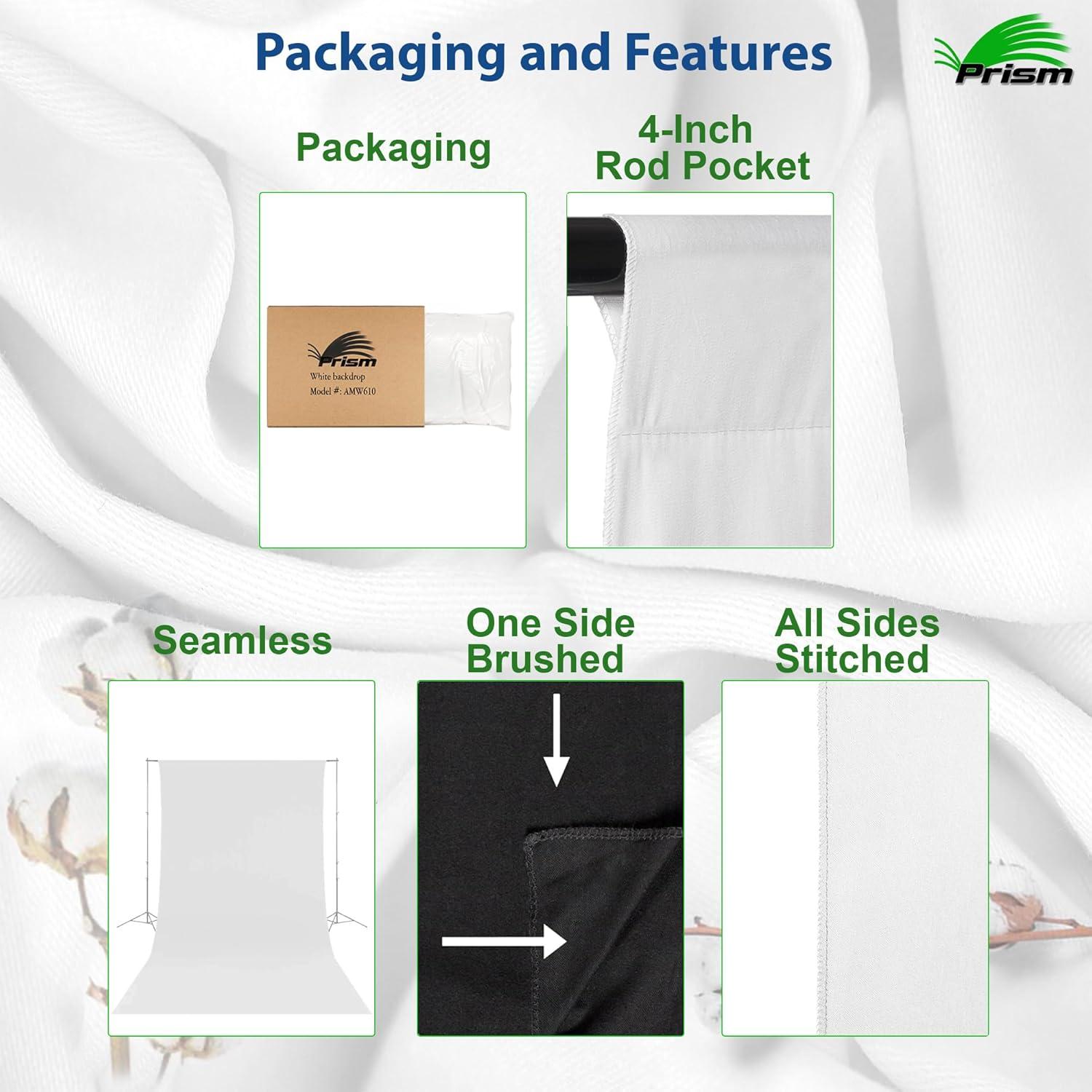 Fondo Prisma 9x5.5m Algodón Orgánico Verde Aterciopelado