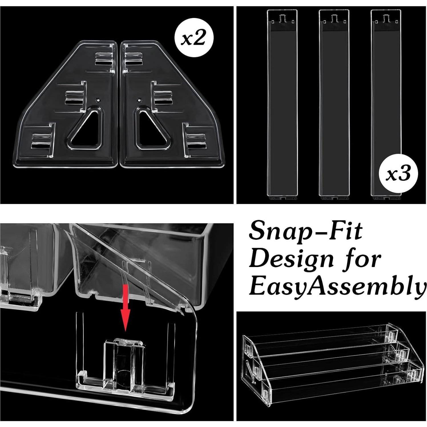 Organizador Acrílico Jetec para Gafas y Cosméticos - 2 Pcs