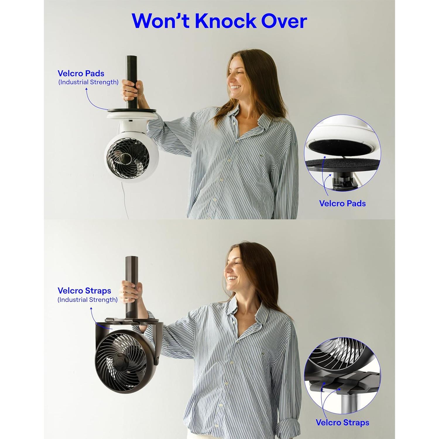 Soporte de Ventilador Ajustable FanShelfie Negro para Cama