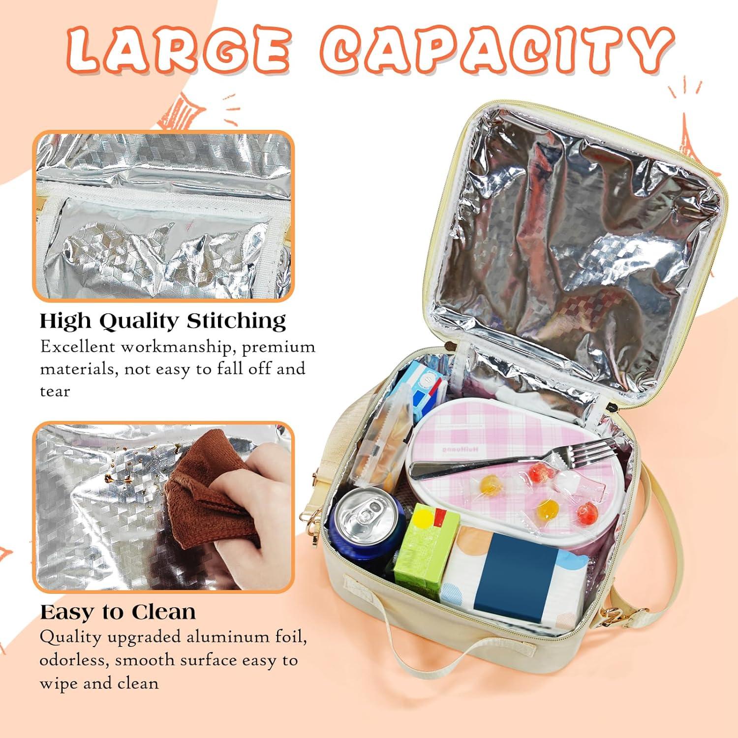 Bolsa de Almuerzo Aislada LOKFAR Beige 7.2L Nylon Impermeable