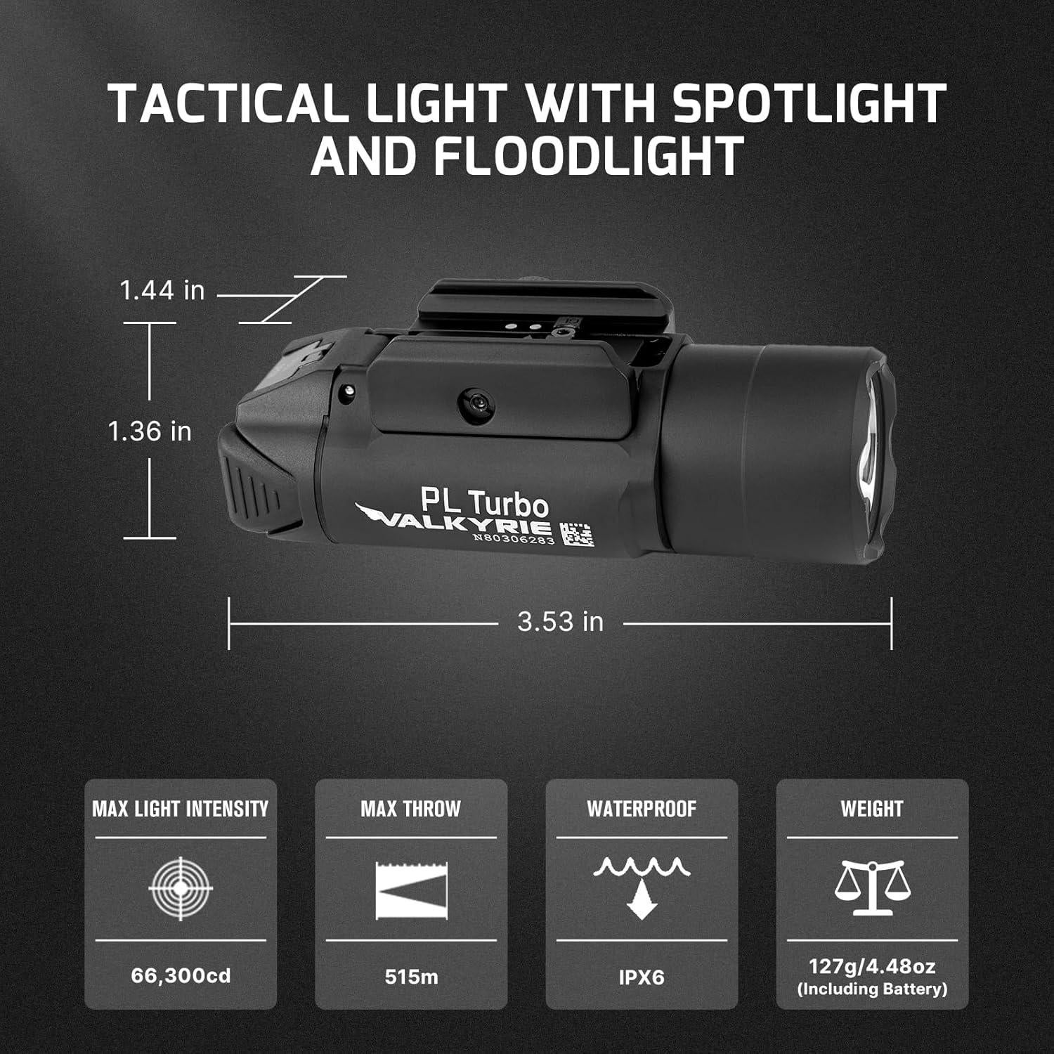Linterna Táctica OLIGHT PL Turbo 800 Lúmenes 515 Metros