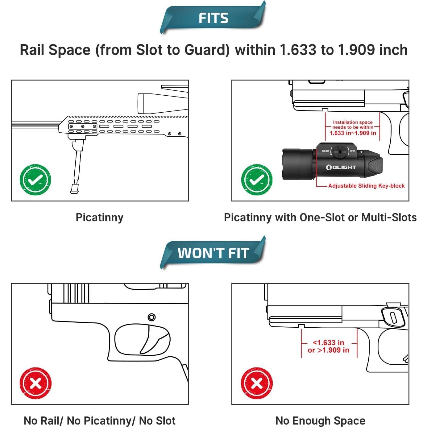 Linterna Táctica OLIGHT PL Turbo 800 Lúmenes 515 Metros