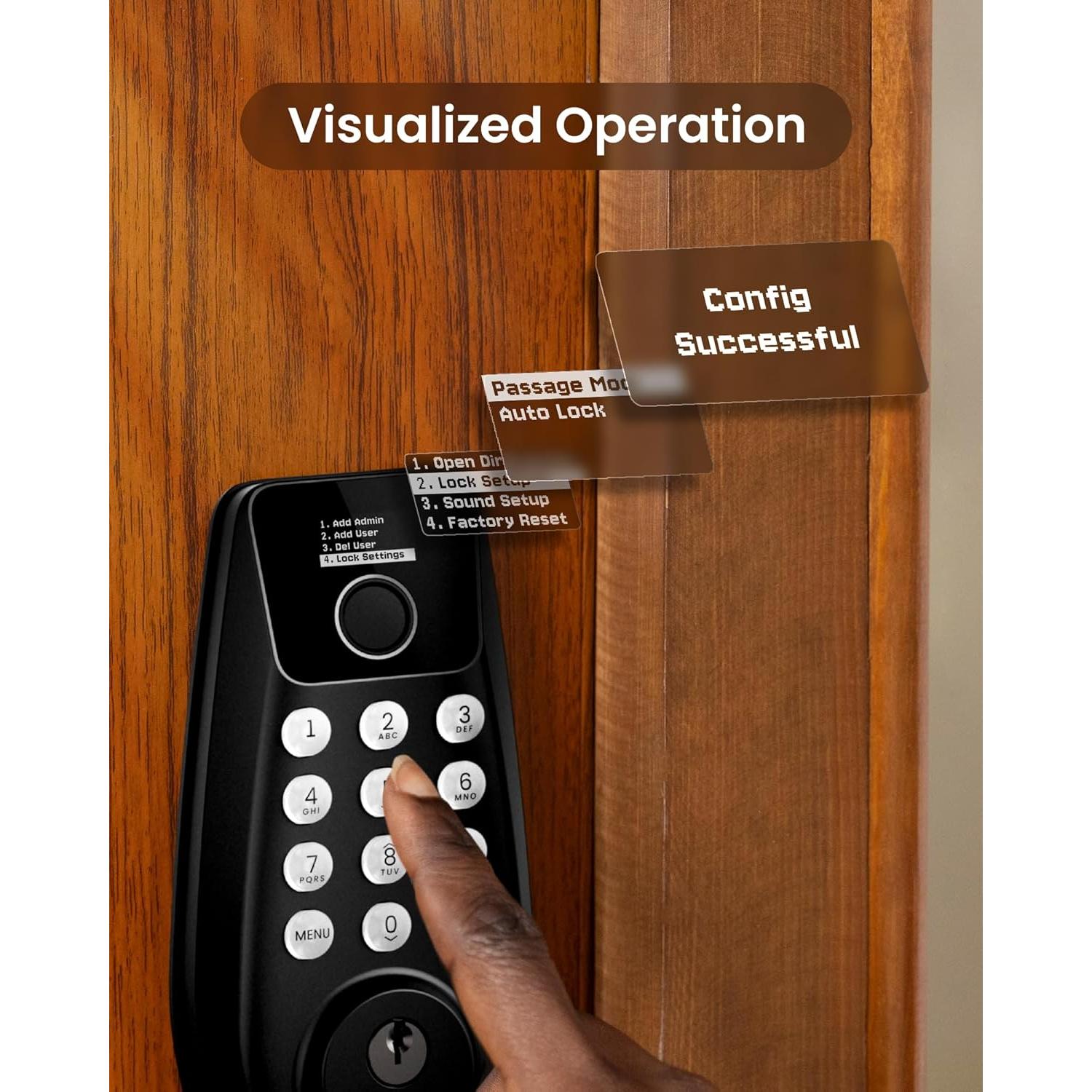 Cerradura Inteligente DESLOC C110 con Pantalla y Huella Dactilar