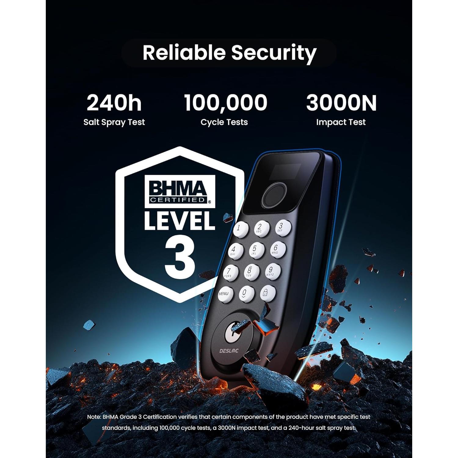 Cerradura Inteligente DESLOC C110 con Pantalla y Huella Dactilar