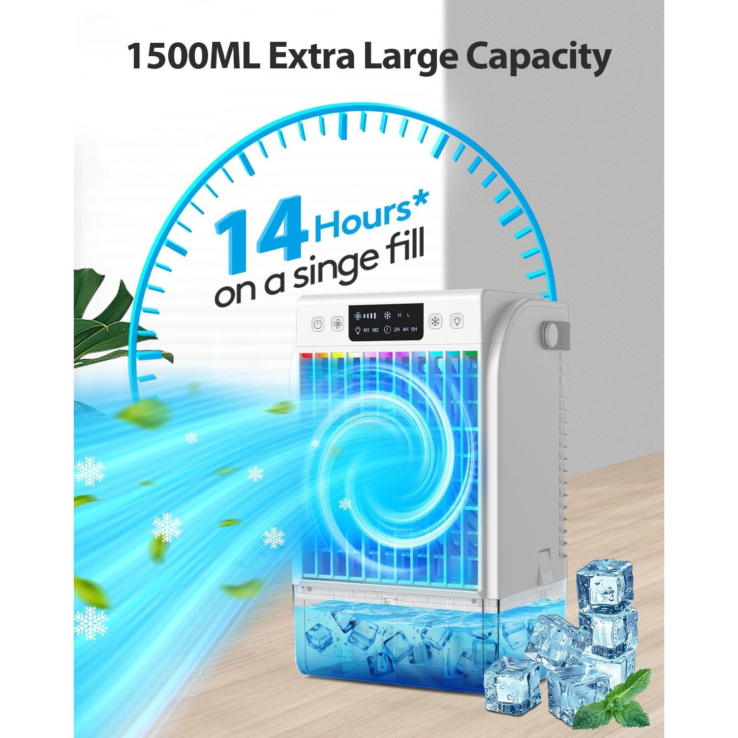 Aire Acondicionado Portátil JYew Pro F22 Plus 1500ml Blanco