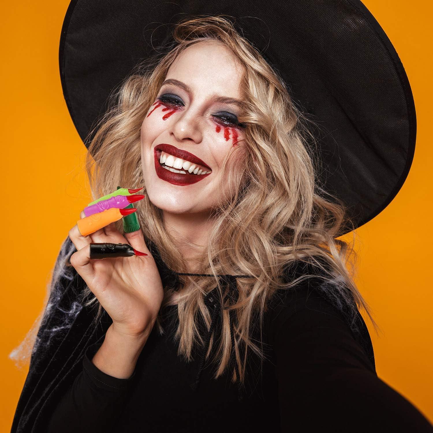 60 Dedos de Bruja Coloridos Skylety para Halloween - Accesorios
