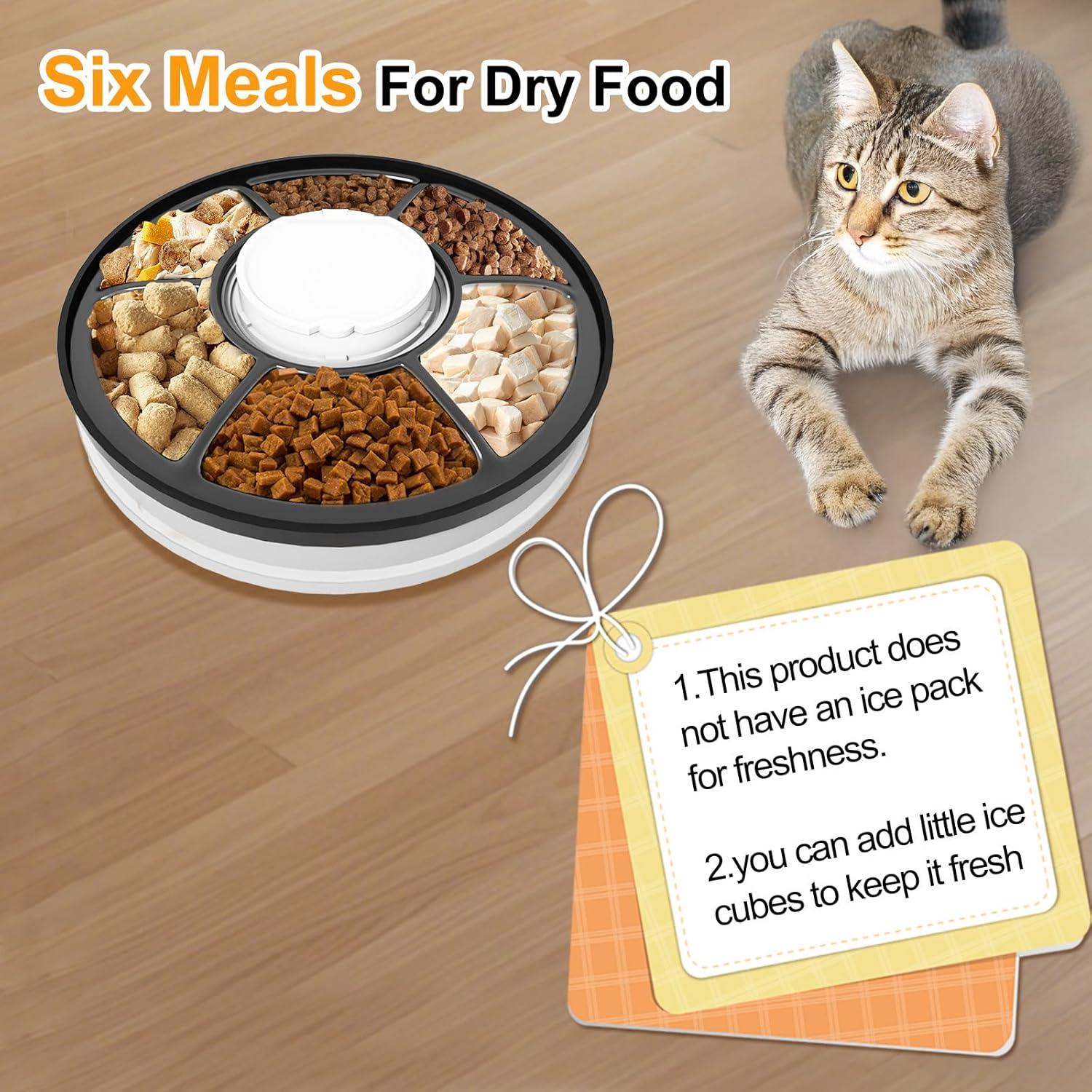 Dispensador Automático de Comida Fuxopo para Gatos 6 Porciones