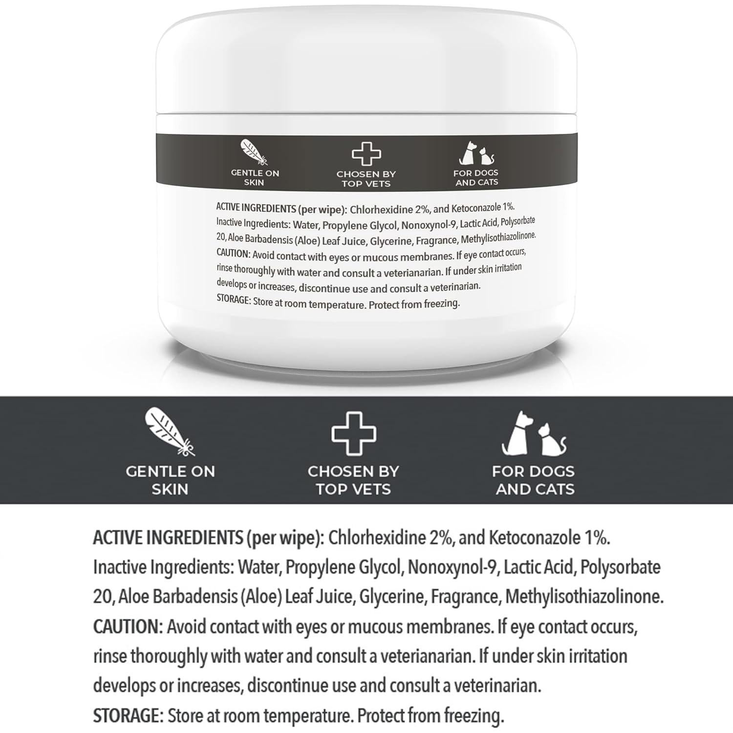 Toallitas Antibacterianas y Antifúngicas Smiling Paws - 50 Unidades x 2