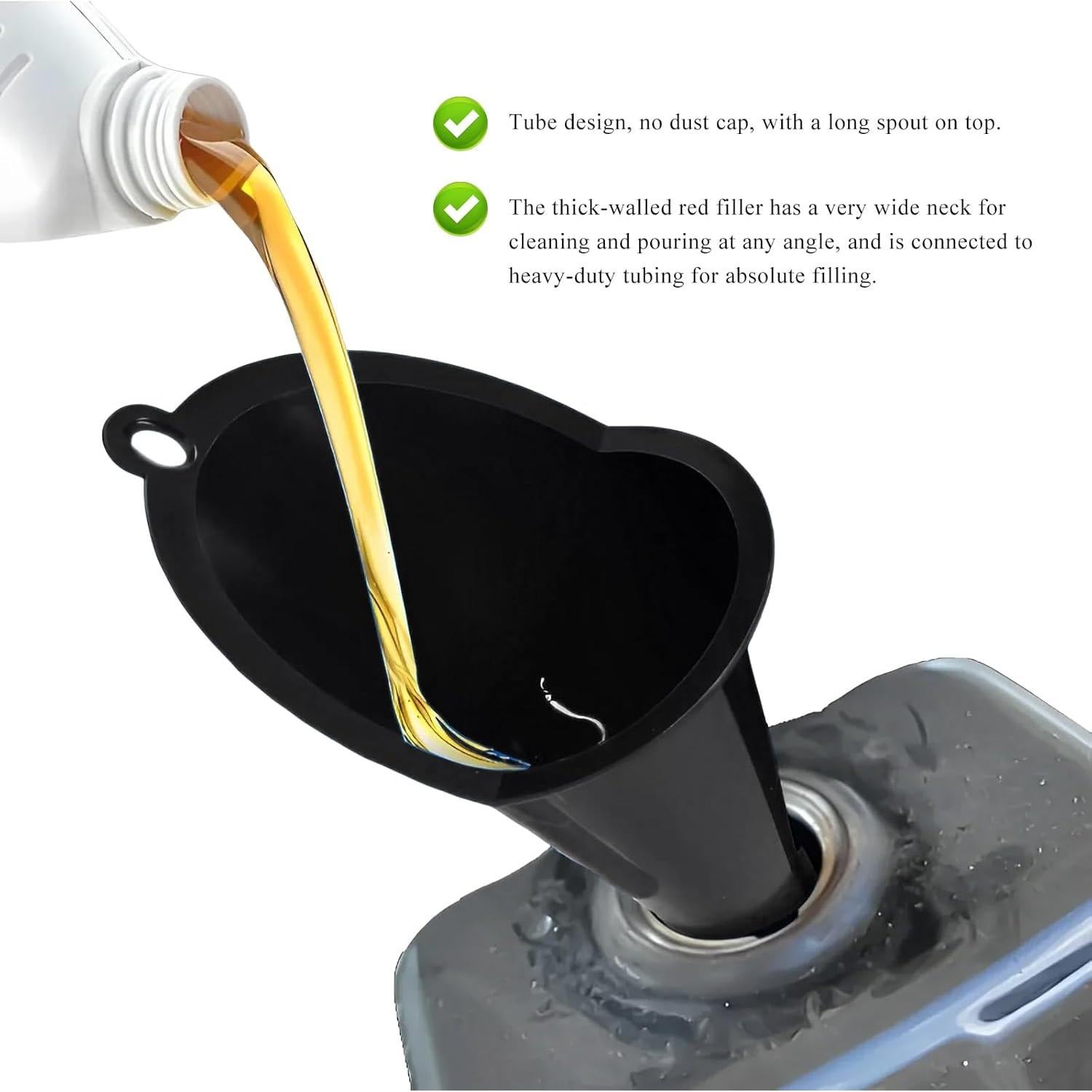 2 Embudos de Aceite ZNDAW Plástico Cuello Largo Multiusos