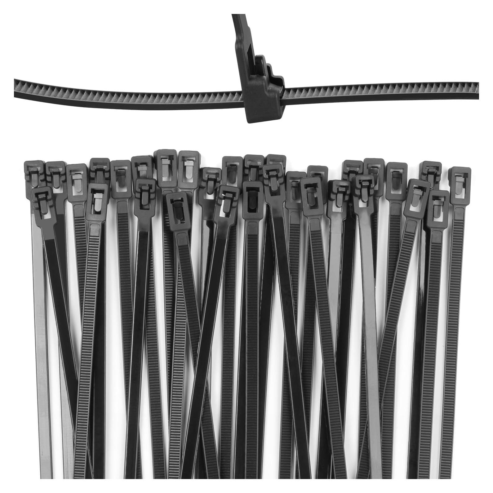 Bridas Reutilizables Negras BethTie 20.32 cm 100 Pcs Nylon