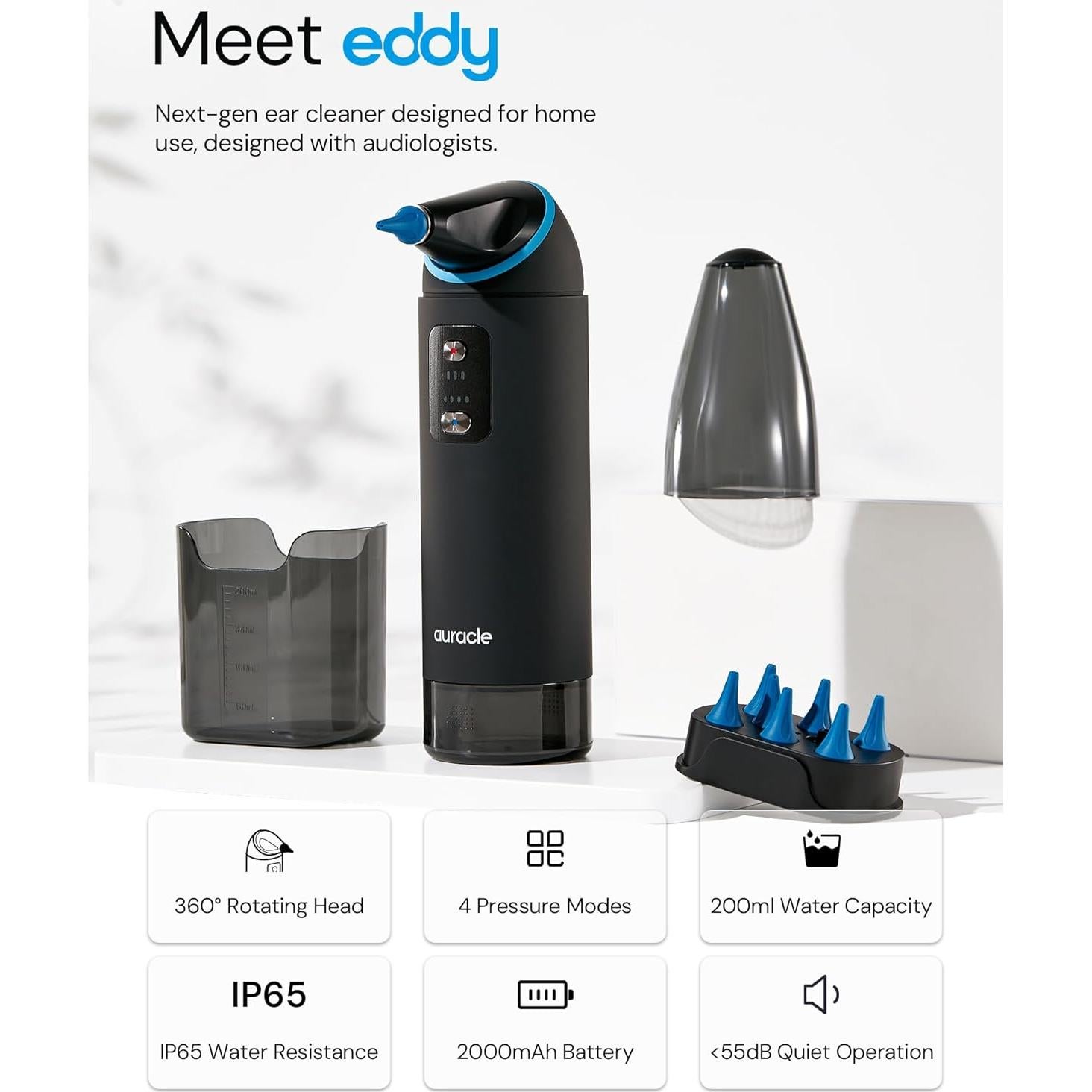 Limpiador de Oídos Auracle Eddy - Kit de Irrigación IP65
