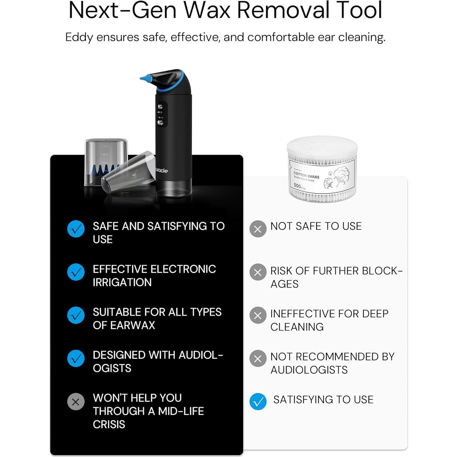 Limpiador de Oídos Auracle Eddy - Kit de Irrigación IP65