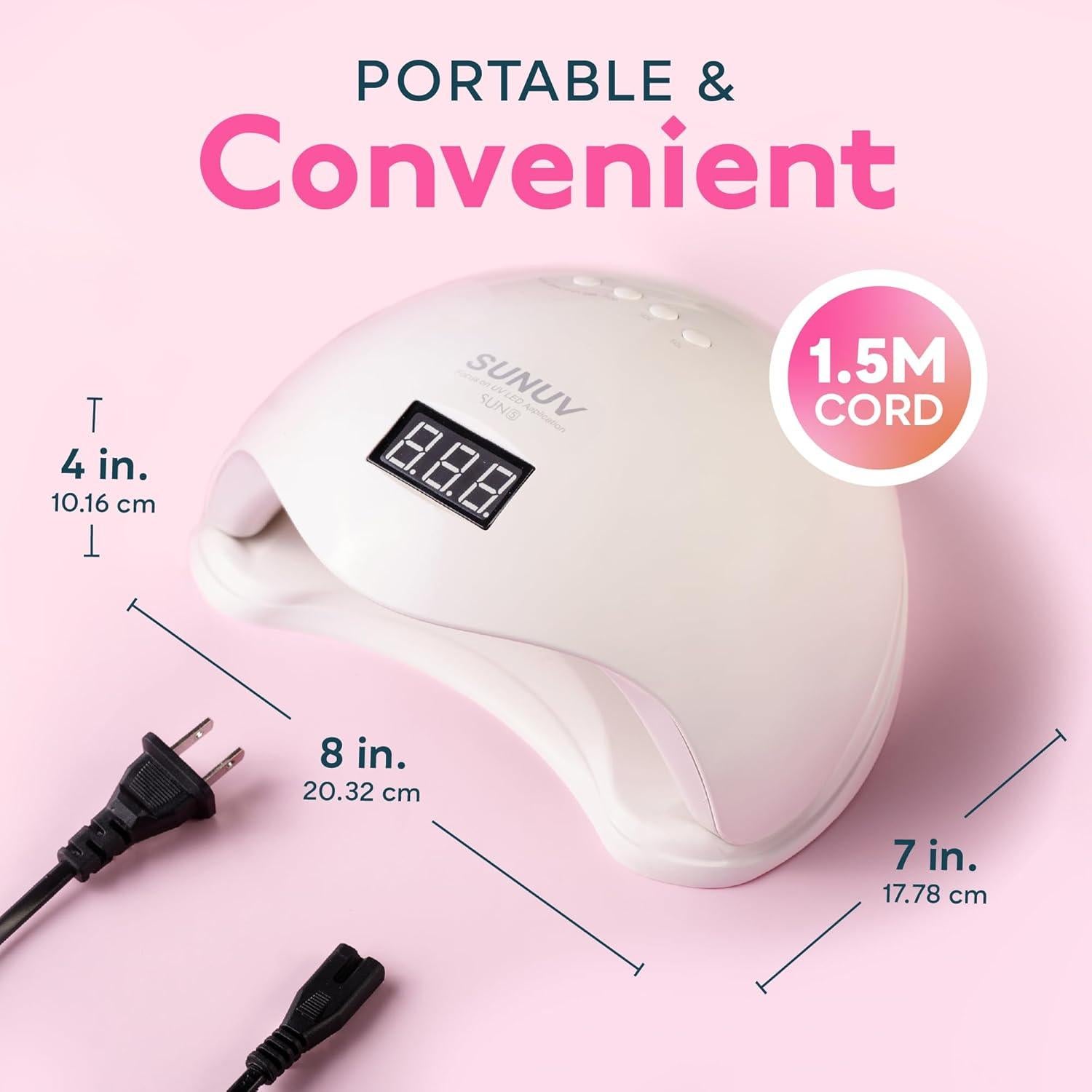 Lámpara UV LED para Uñas SUNUV SUN5, 4 Temporizadores, 0.56kg
