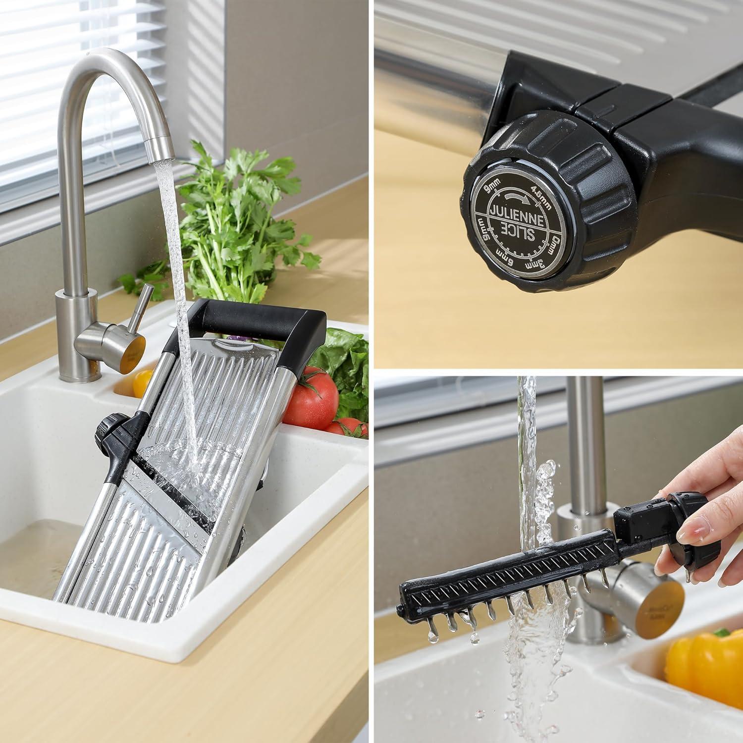 Rebanador Mandolina Ajustable Supernal de Acero Inoxidable 5 en 1