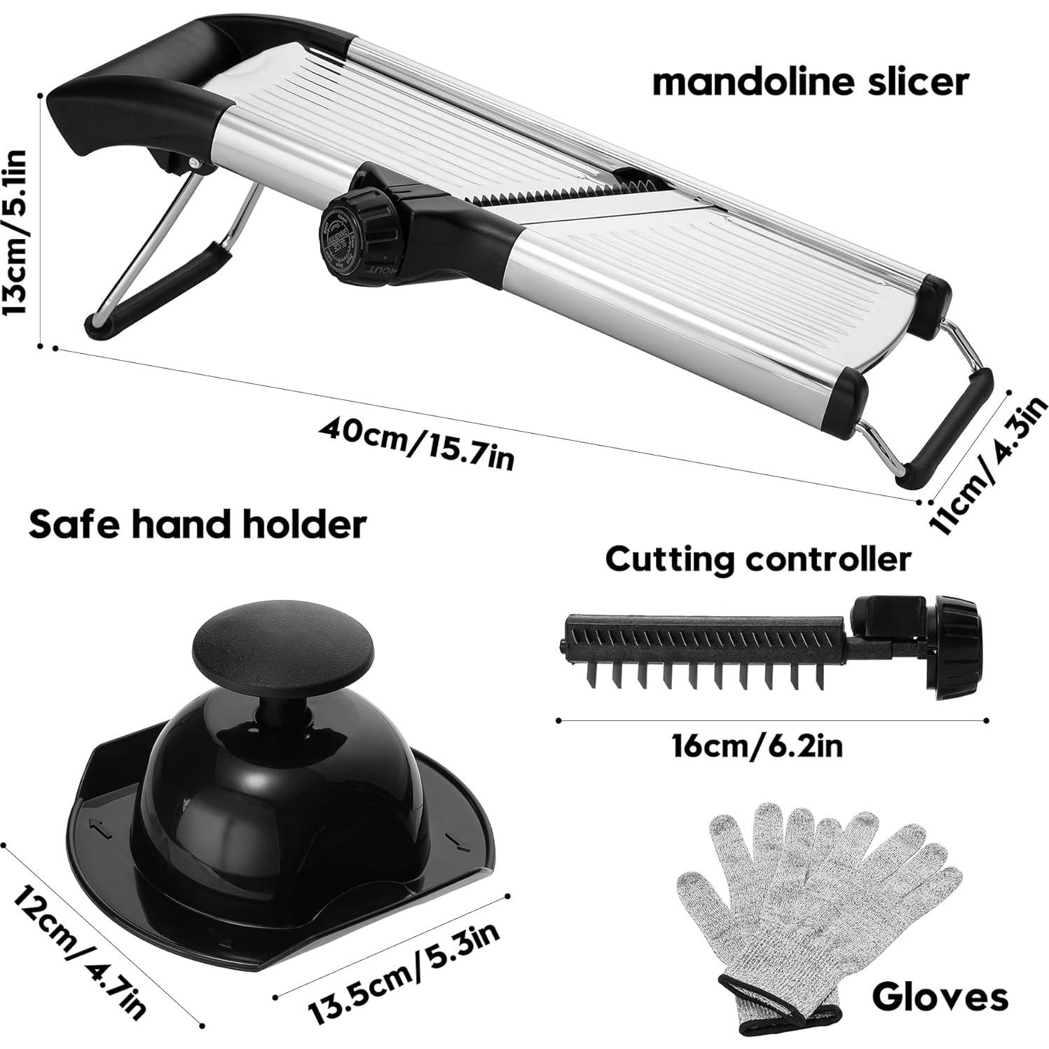 Rebanador Mandolina Ajustable Supernal de Acero Inoxidable 5 en 1