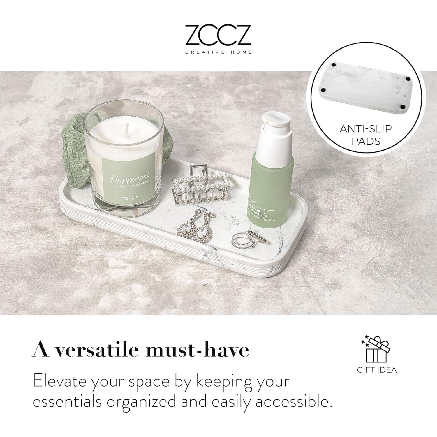 Juego de Accesorios de Baño ZCCZ 6 Piezas Mármol Blanco