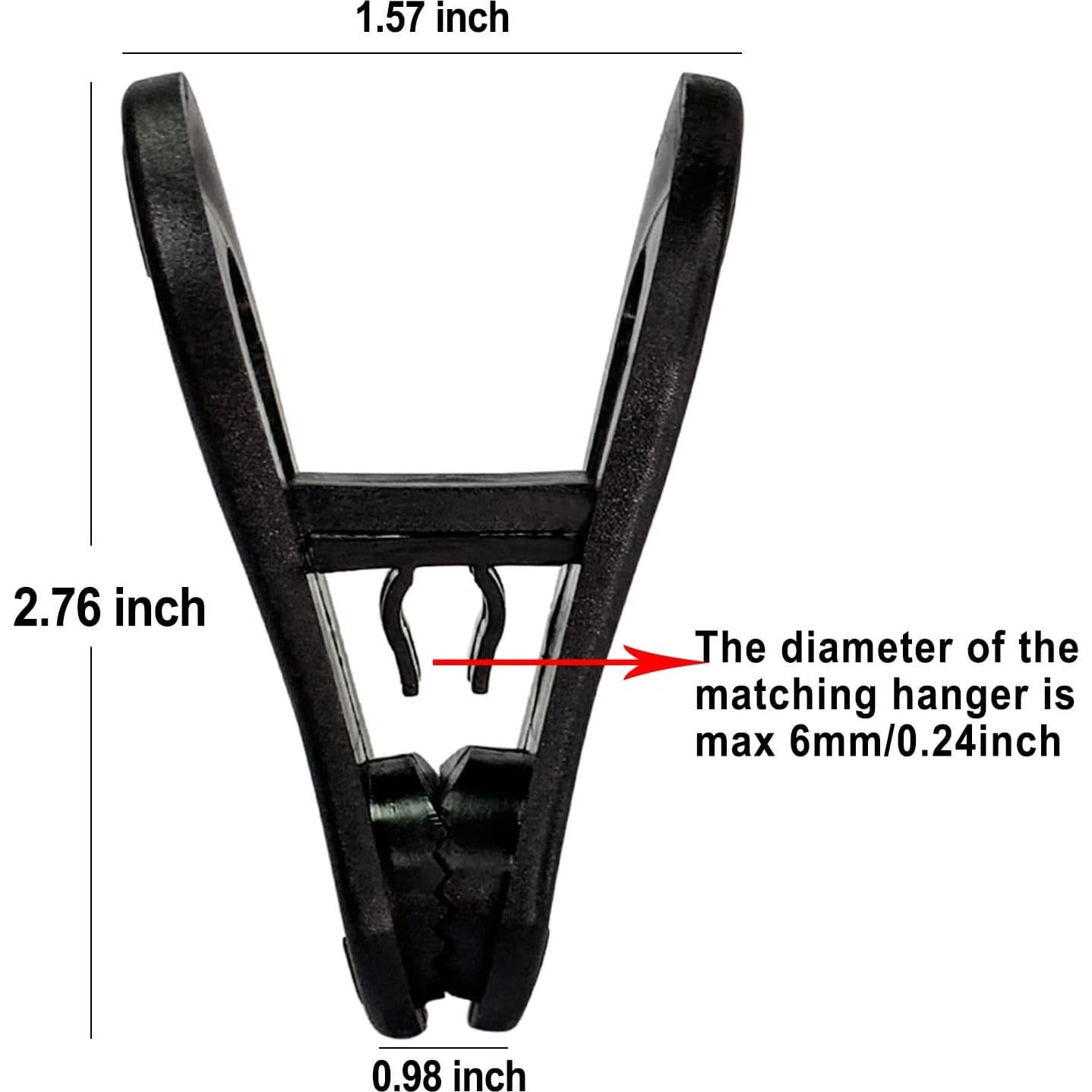 Pinzas de Percha TOFIIGREM Negras 30 PCS Antideslizantes