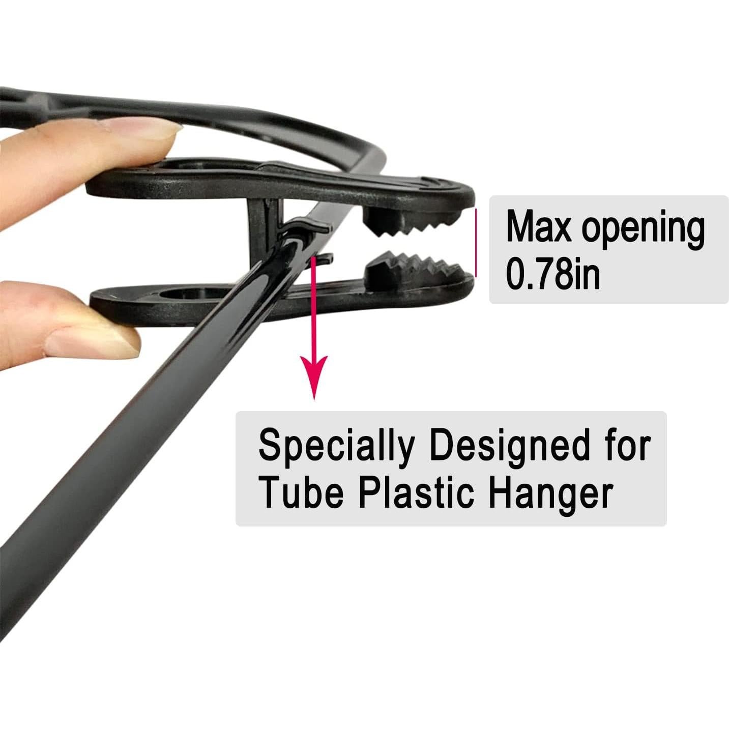 Pinzas de Percha TOFIIGREM Negras 30 PCS Antideslizantes