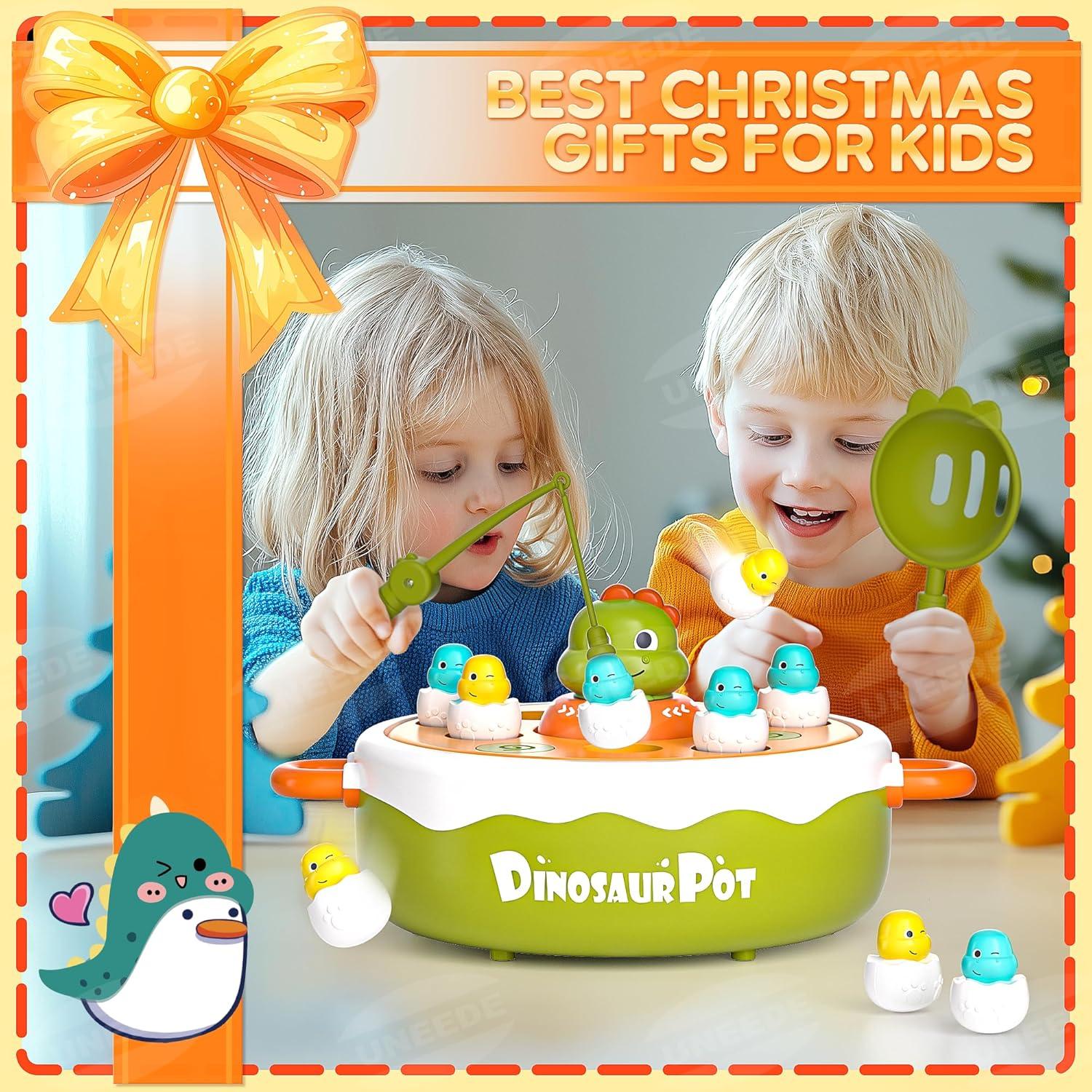 UNEEDE 4 en 1 Juguete de Dinosaurios para Niños