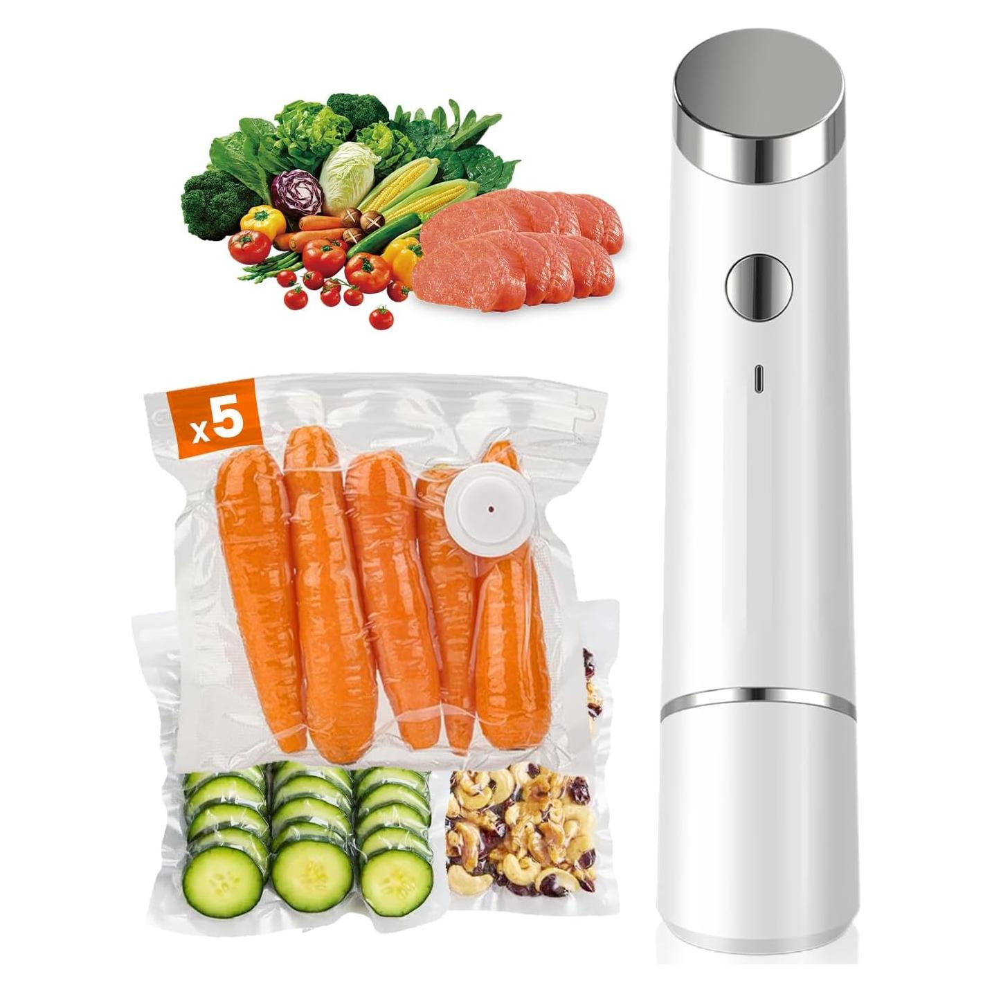 Sellador de Vacío Portátil Joyful Xinghai con 5 Bolsas Reutilizables