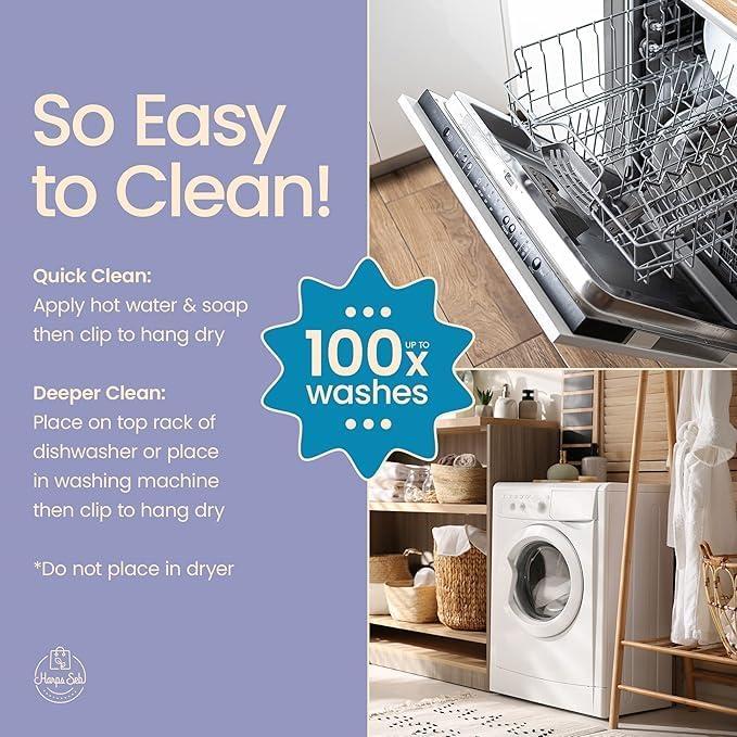 Paños de Cocina Suecos Harps&Seb - Reutilizables y Biodegradables, 5 Piezas