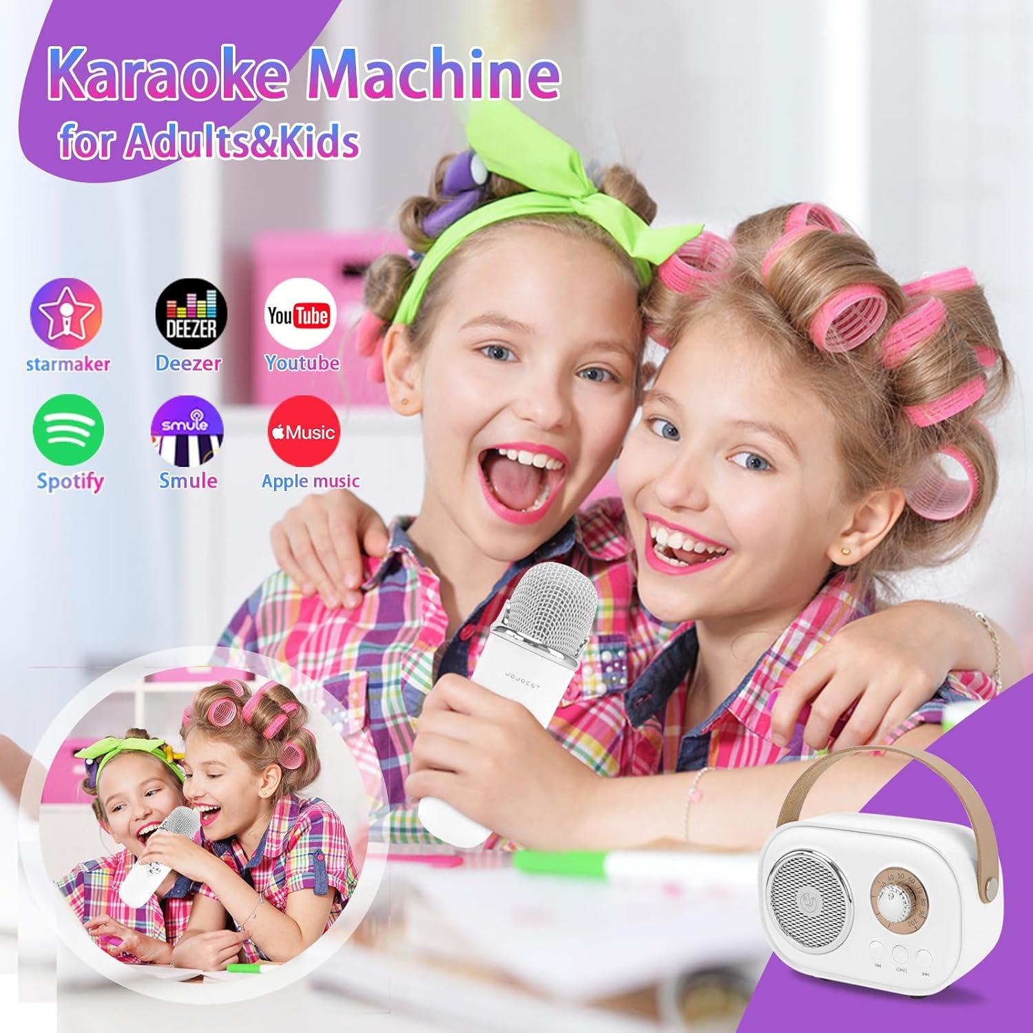 Mini Máquina de Karaoke Aresrora C20 Plus con 2 Micrófonos