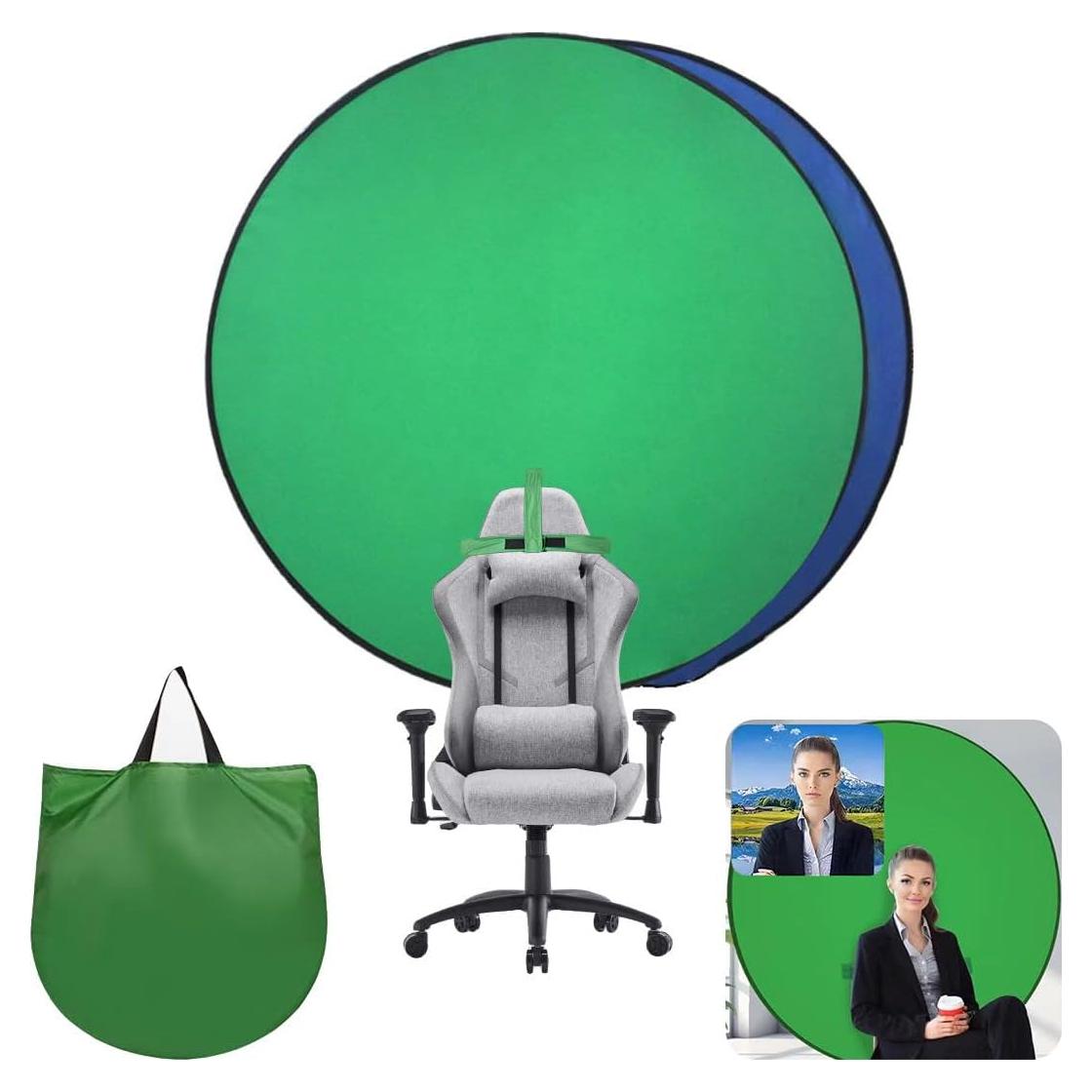 Fondo de Webcam Plegable Daugerlarss 149,86 cm Verde Azul