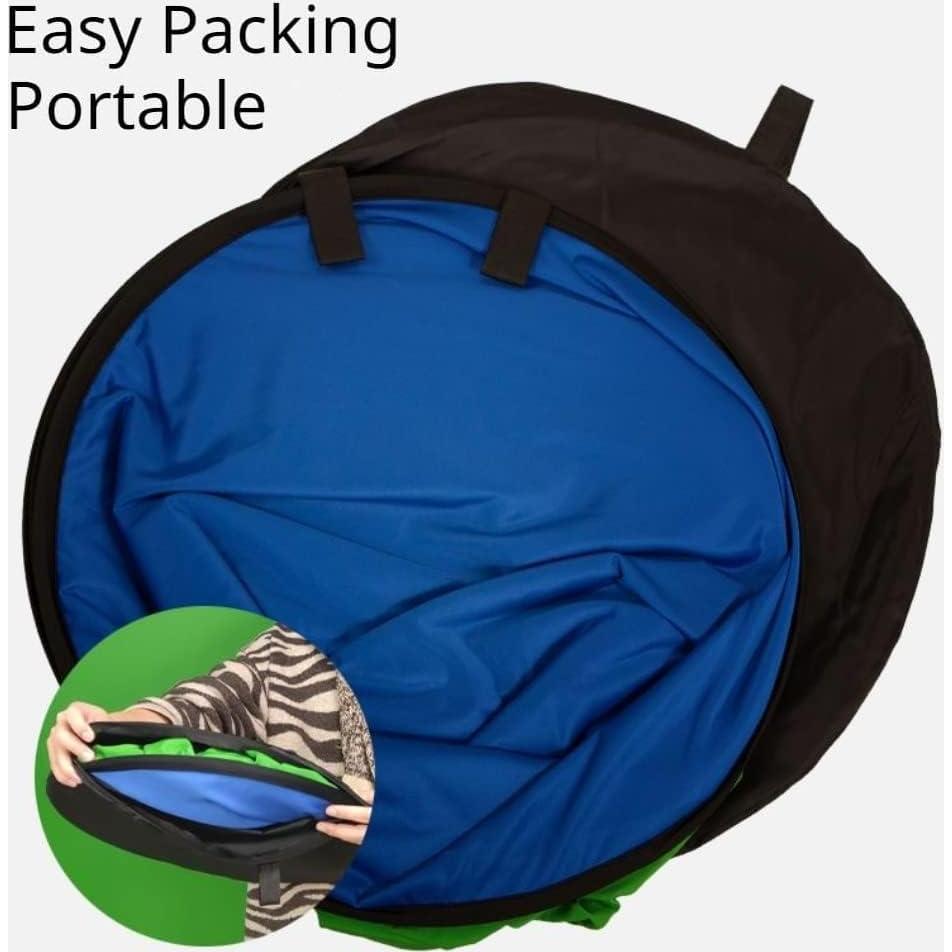 Fondo de Webcam Plegable Daugerlarss 149,86 cm Verde Azul