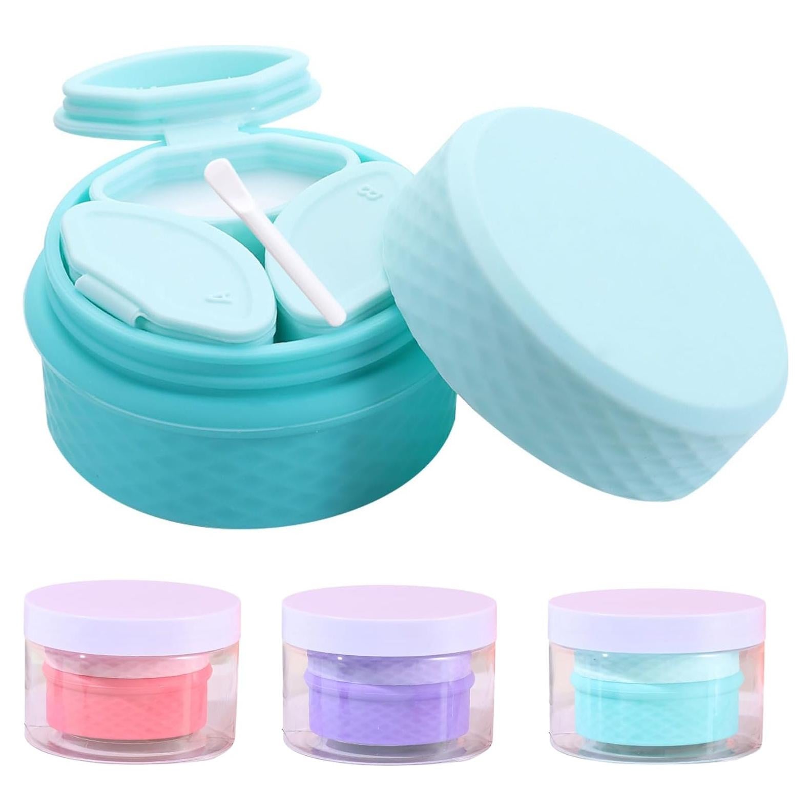 Set de Contenedores de Viaje FOVIUPET Silicona 3 en 1 Azul