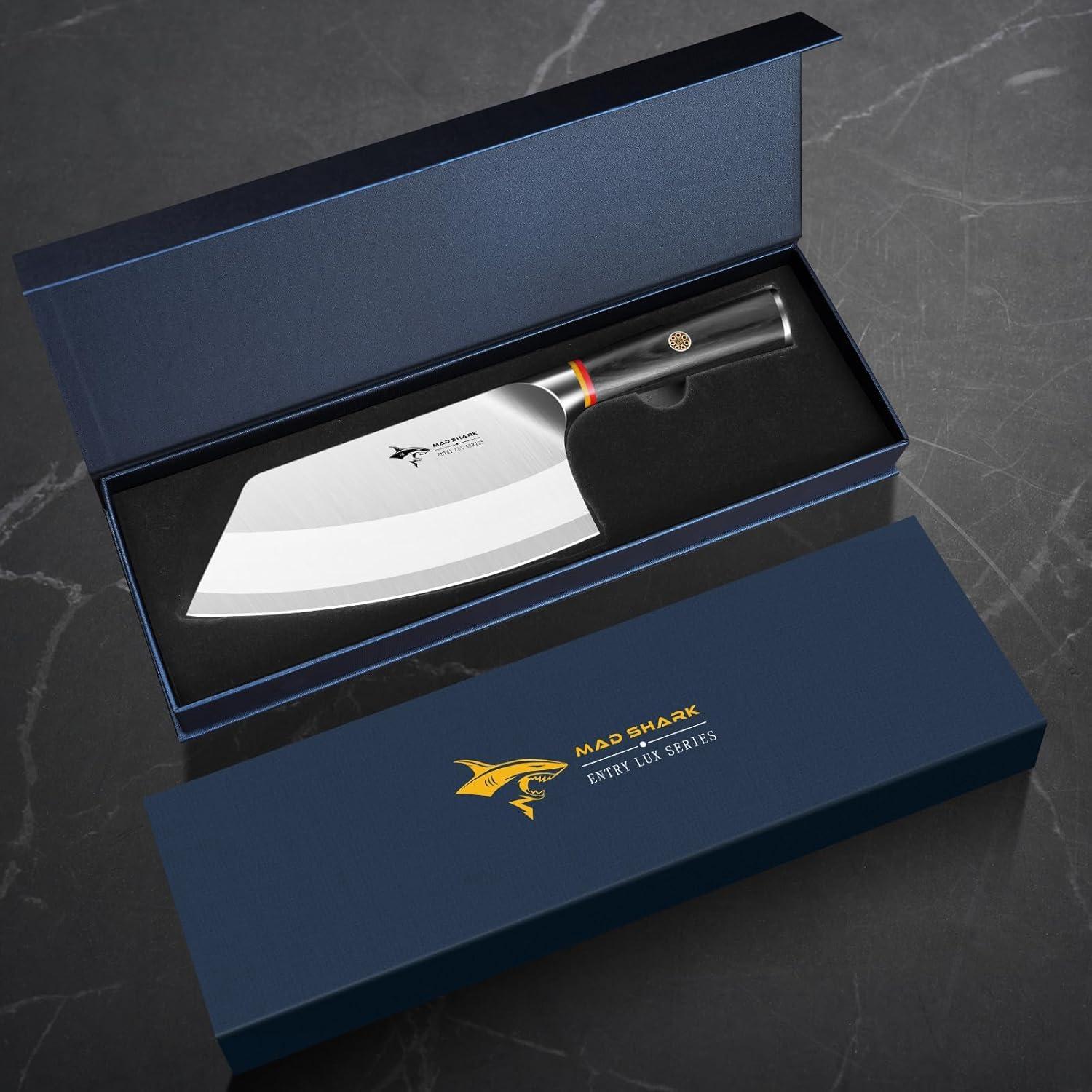 Cuchillo de Carnicería MAD SHARK 17.78 cm Acero Inoxidable Pakkawood